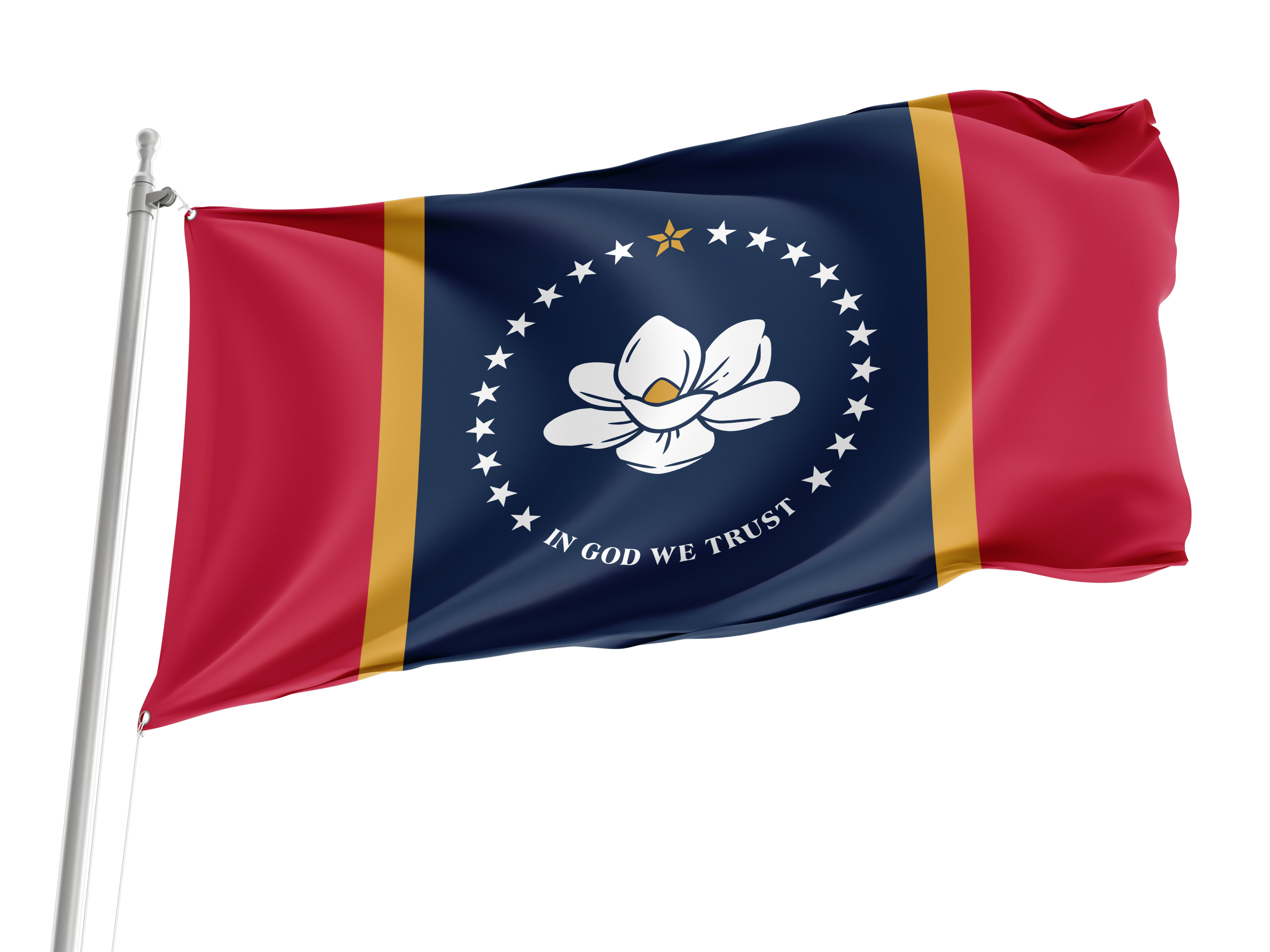 Mississippi State Flag for Indoor & Outdoor Use