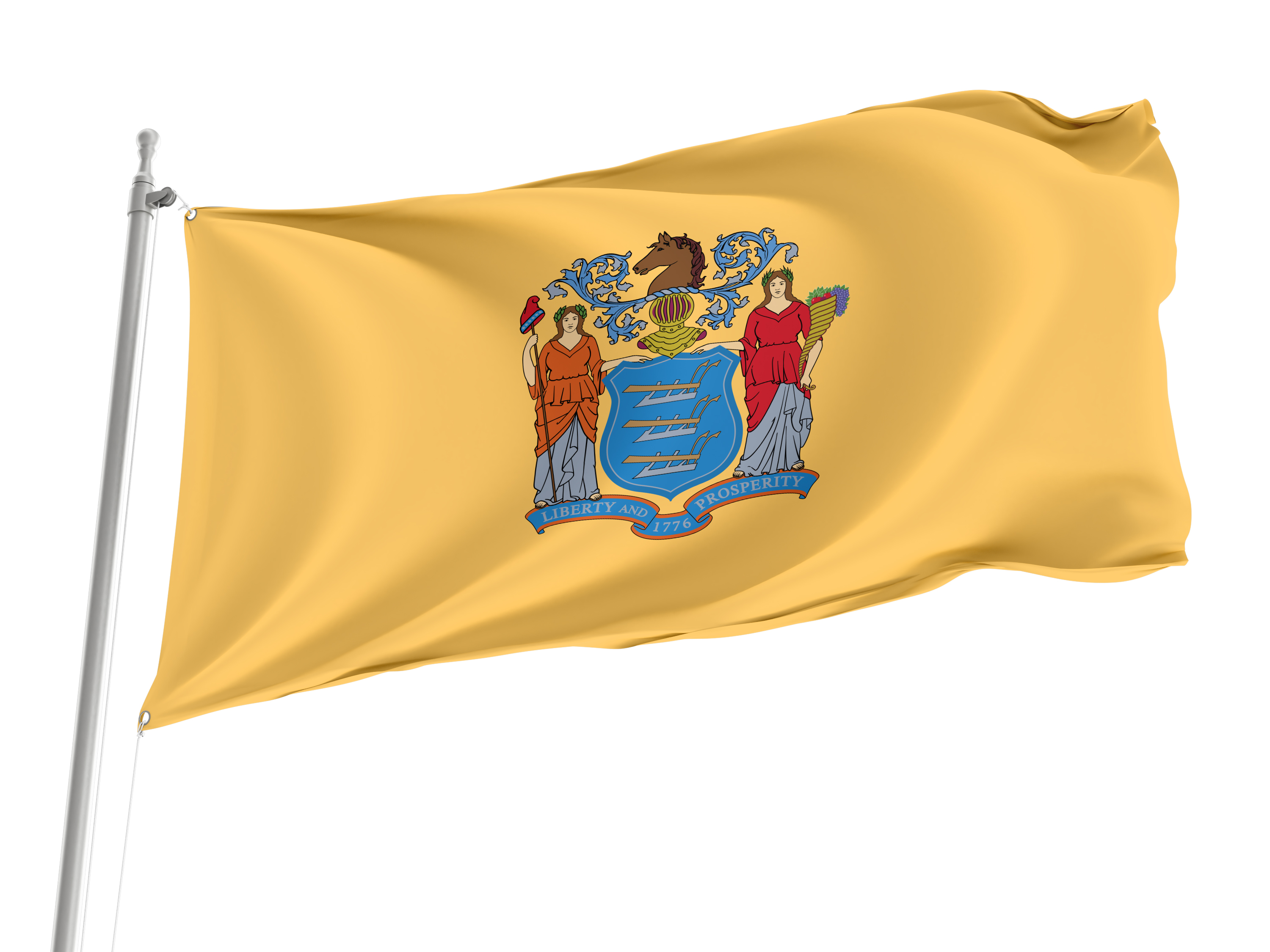 New Jersey State Flag for Indoor & Outdoor Use