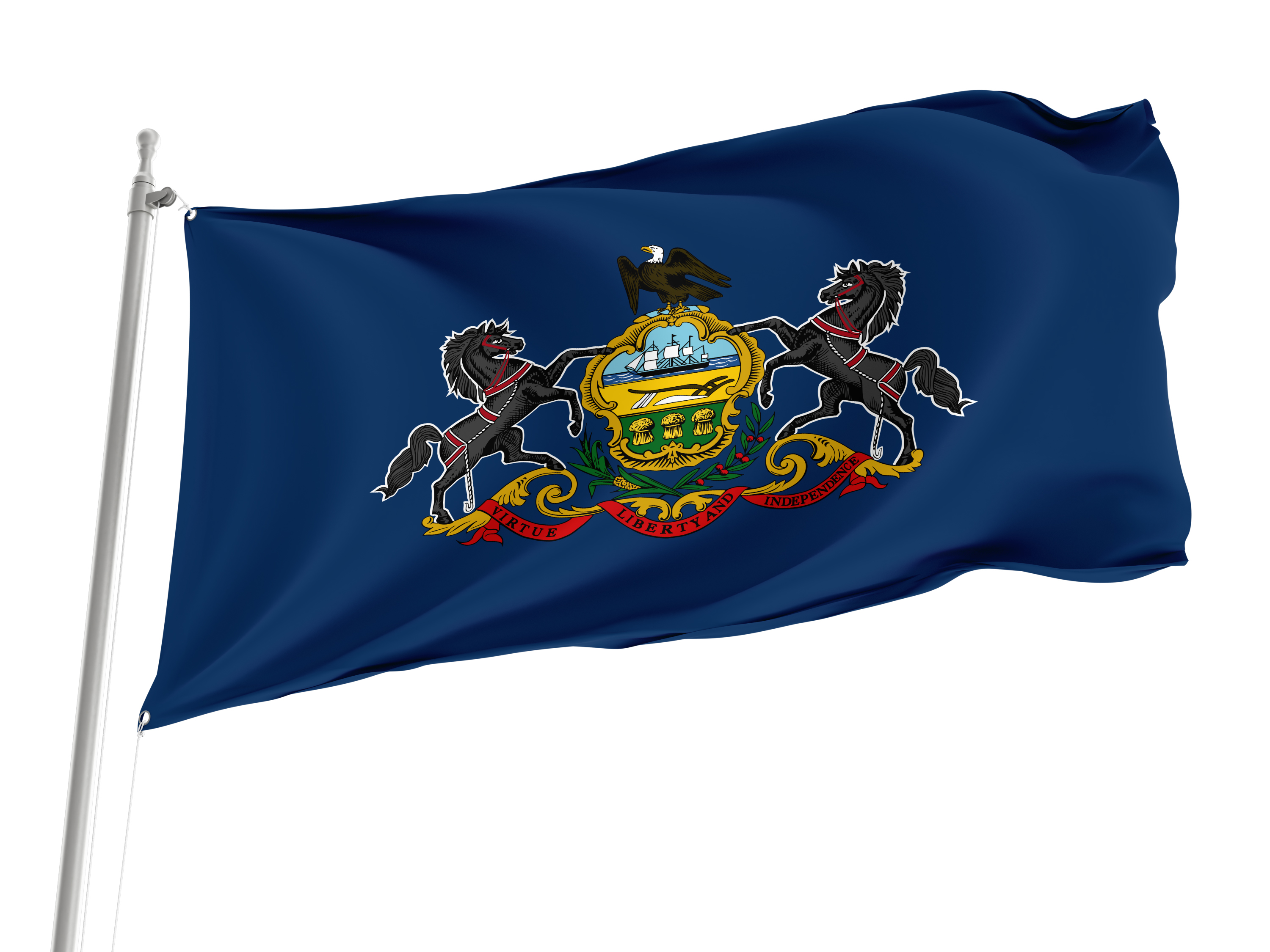 Pennsylvania State Flag for Indoor & Outdoor Use