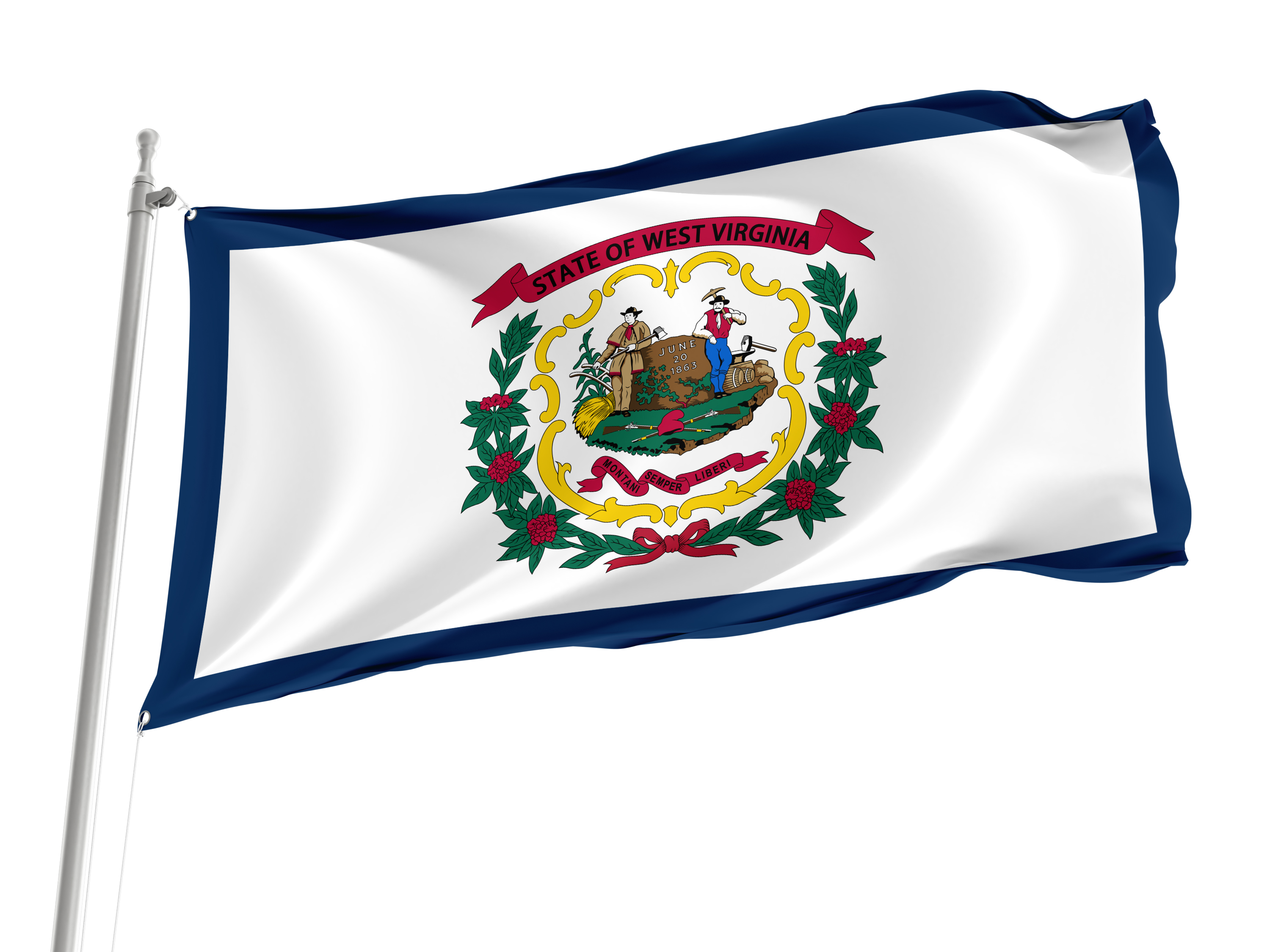 West Virginia State Flag for Indoor & Outdoor Use