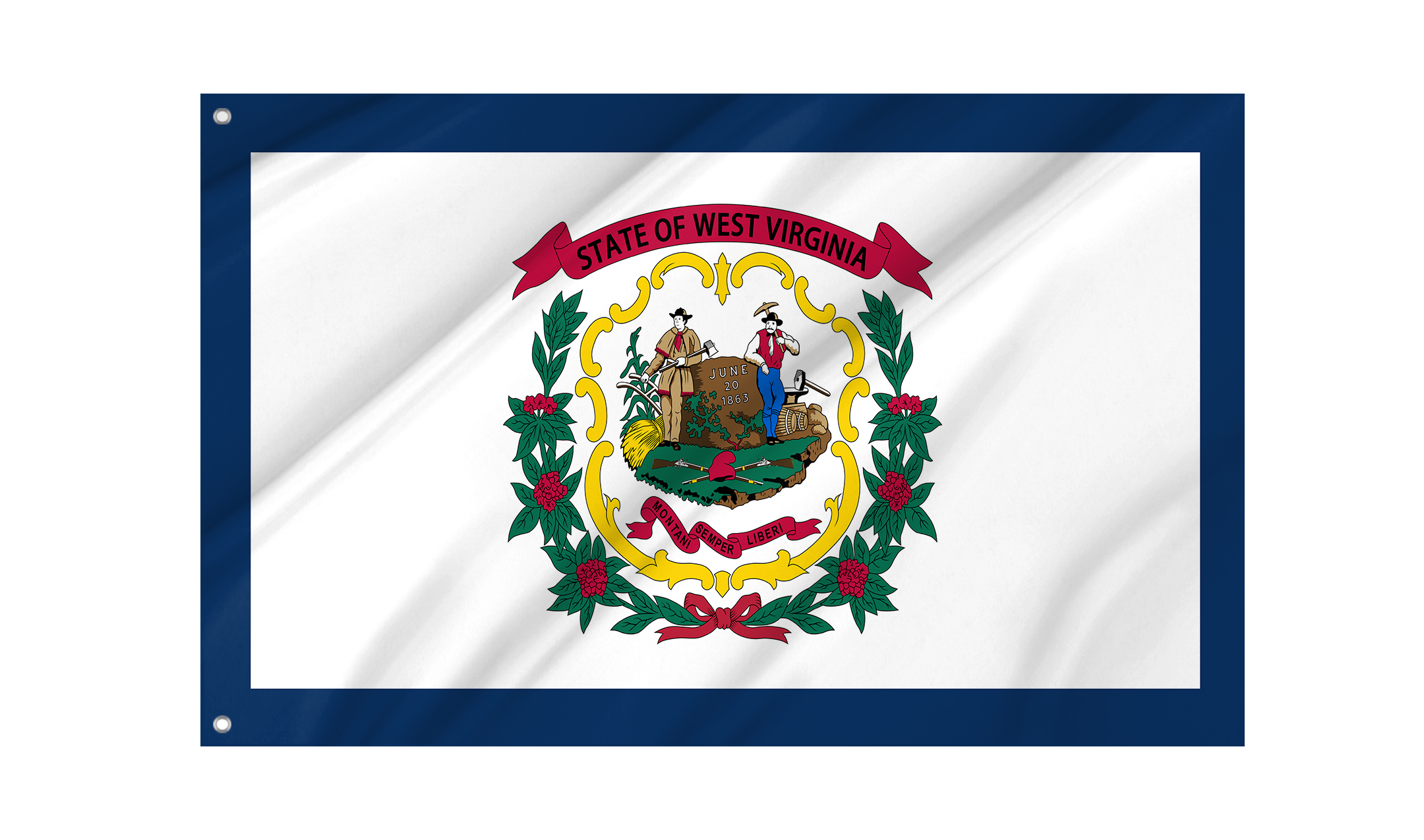 West Virginia State Flag for Indoor & Outdoor Use