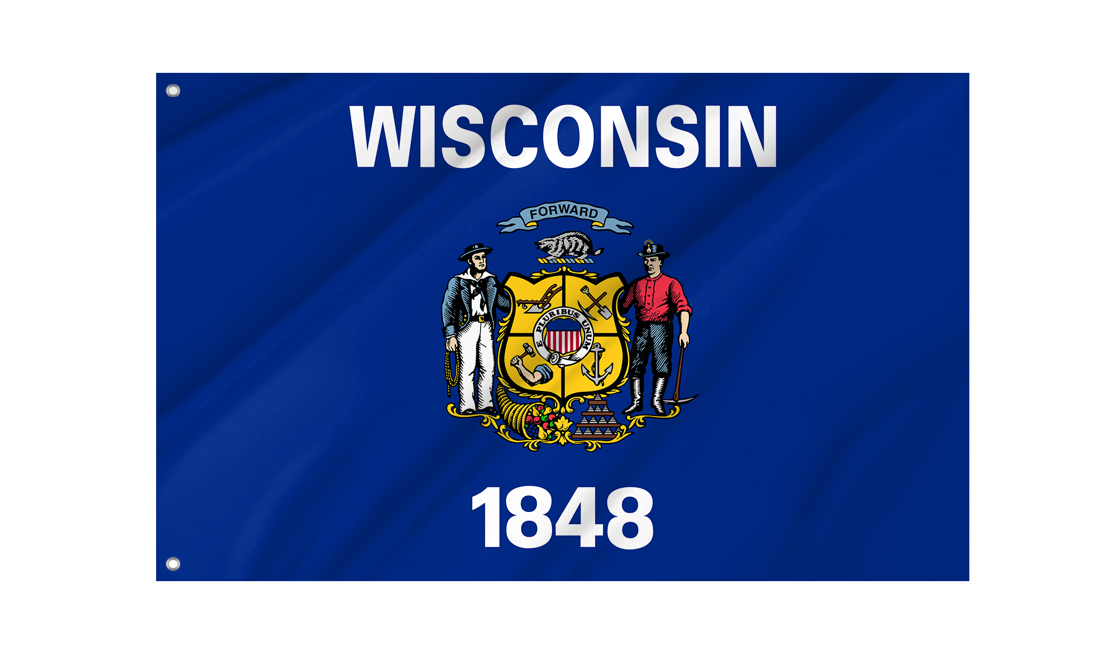 Wisconsin State Flag for Indoor & Outdoor Use