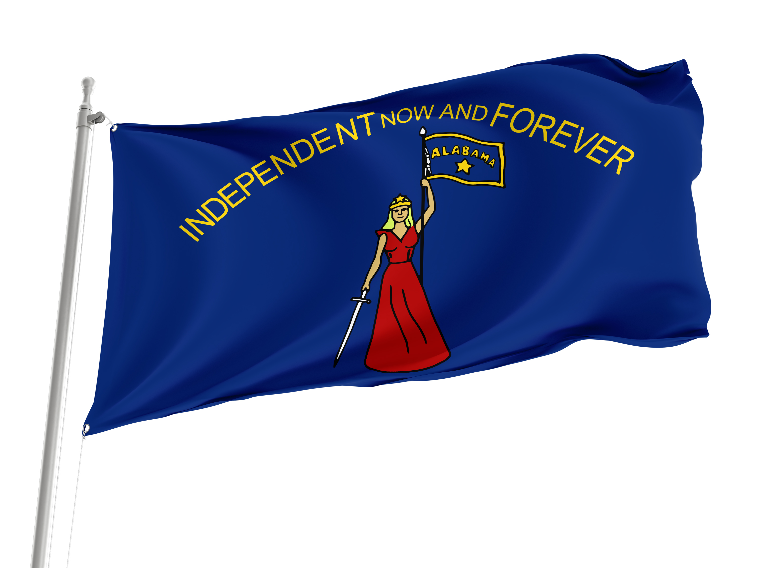 Alabama 1861 Obverse Flag for Indoor & Outdoor Use