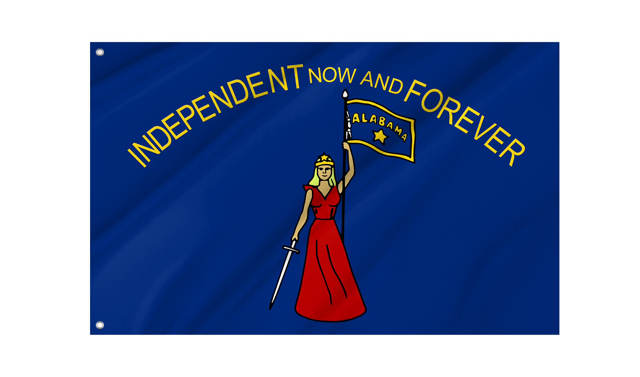 Alabama 1861 Obverse Flag for Indoor & Outdoor Use
