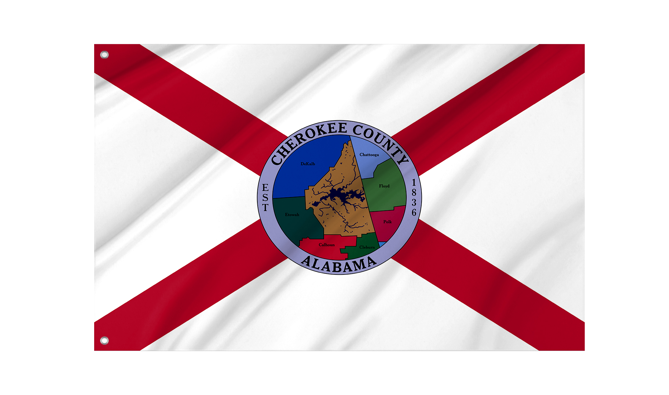 Cherokee County Flag for Indoor & Outdoor Use