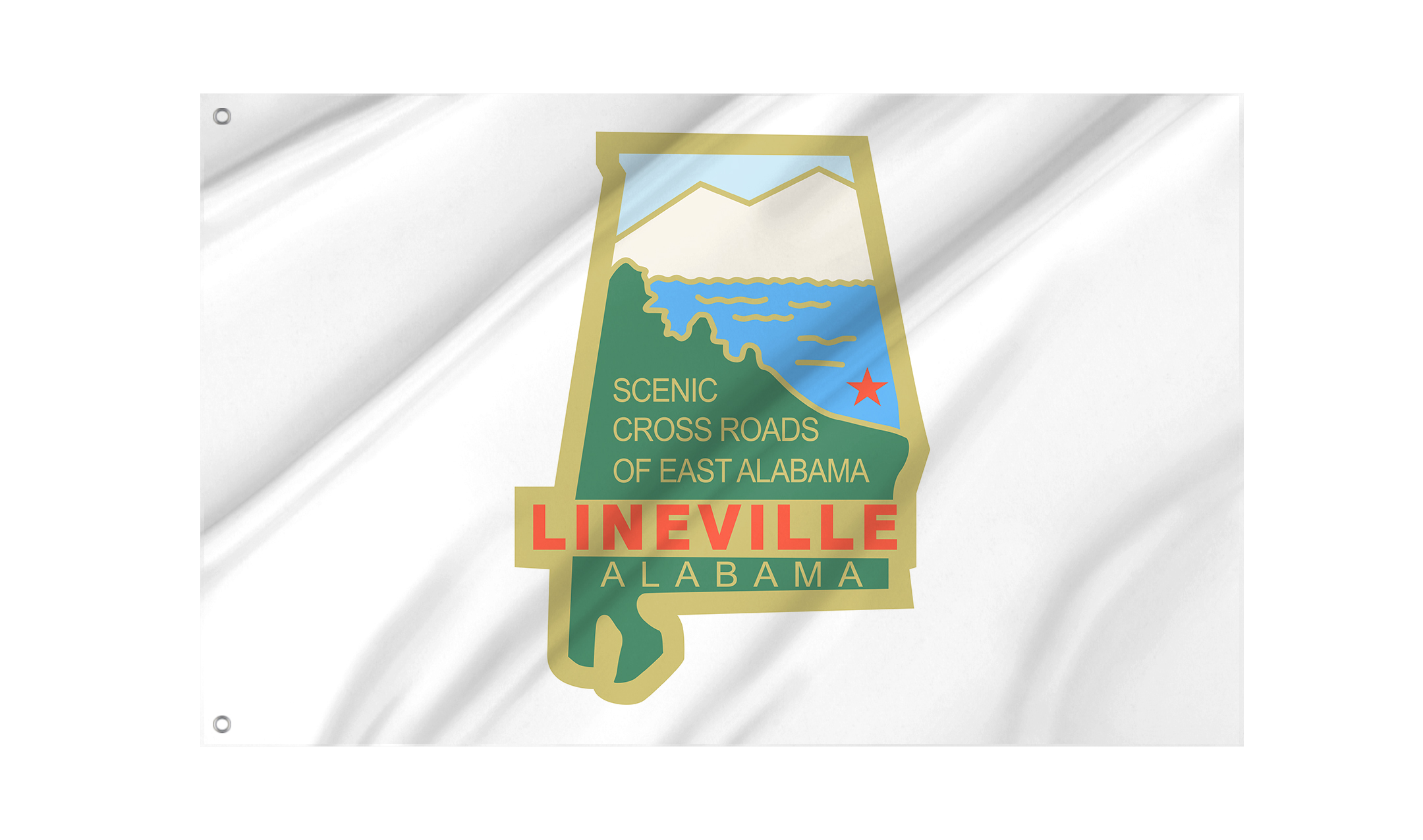 Lineville Flag for Indoor & Outdoor Use