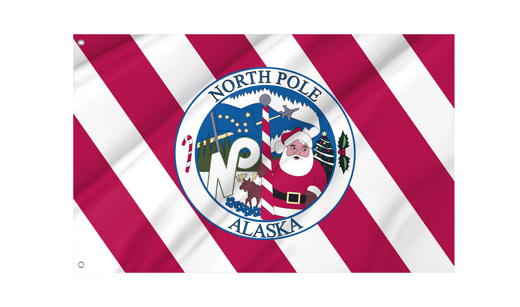 North Pole Alaska Flag for Indoor & Outdoor Use