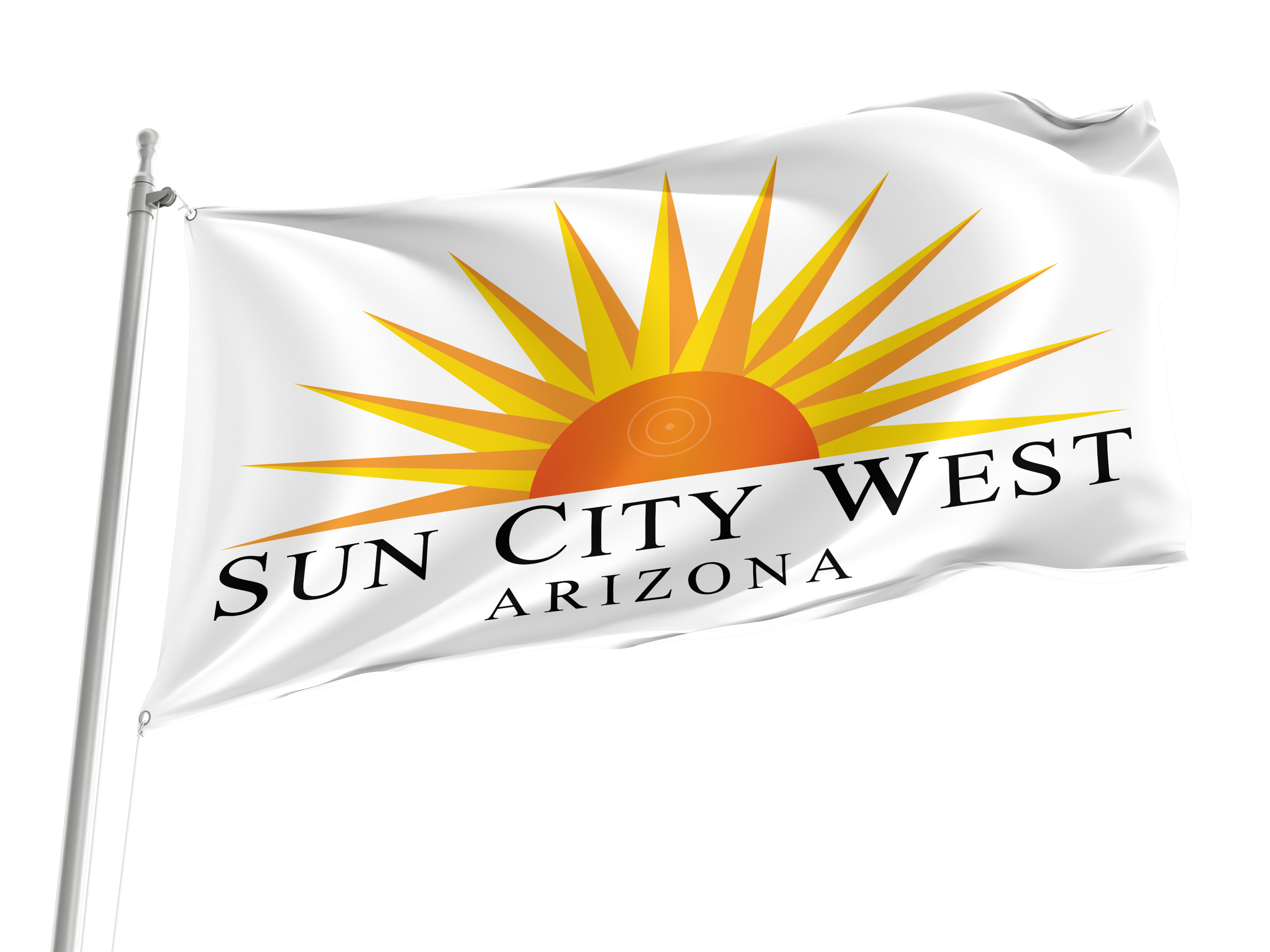 Sun City West Flag for Indoor & Outdoor Use