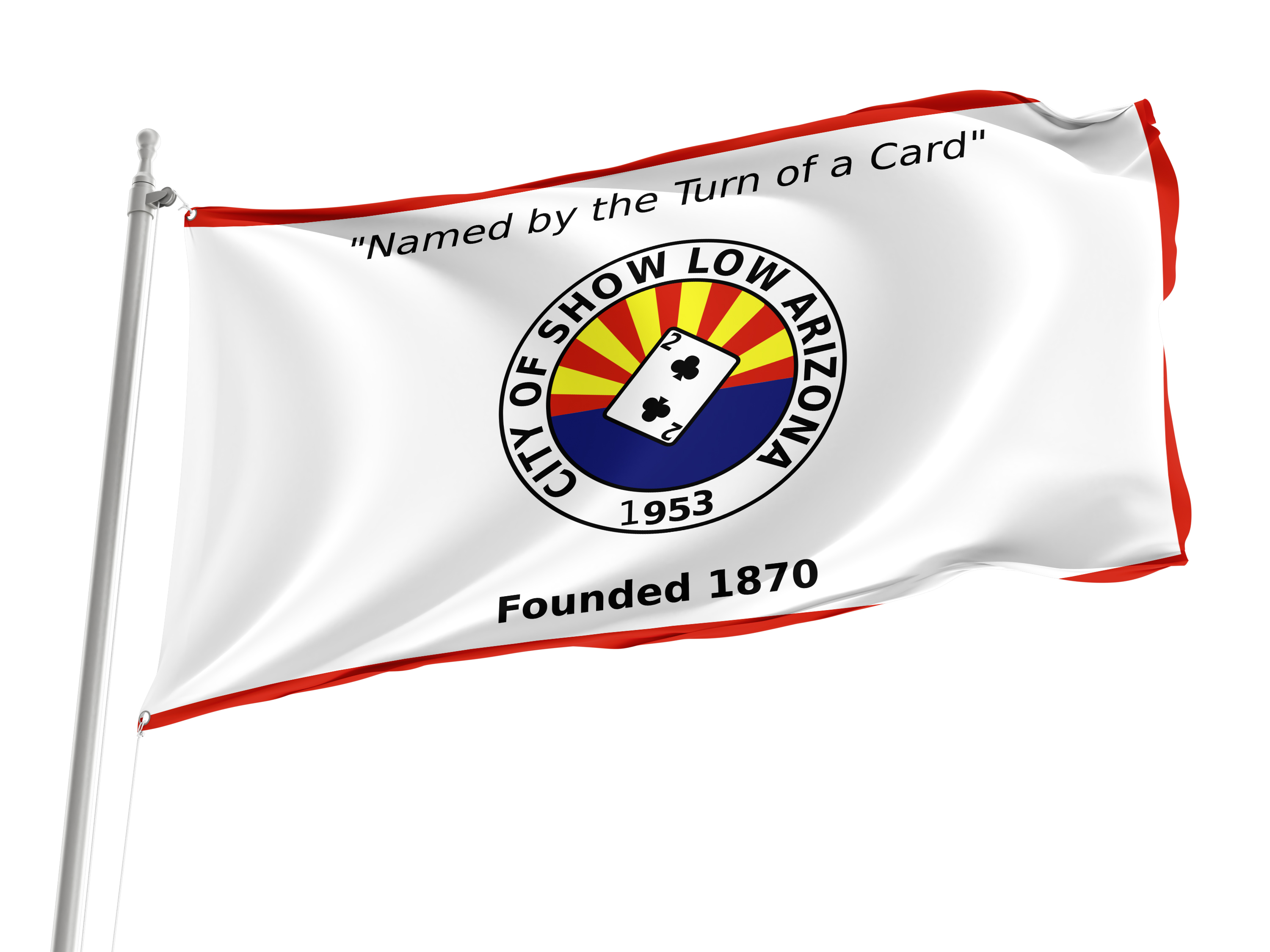 Show Low Flag for Indoor & Outdoor Use