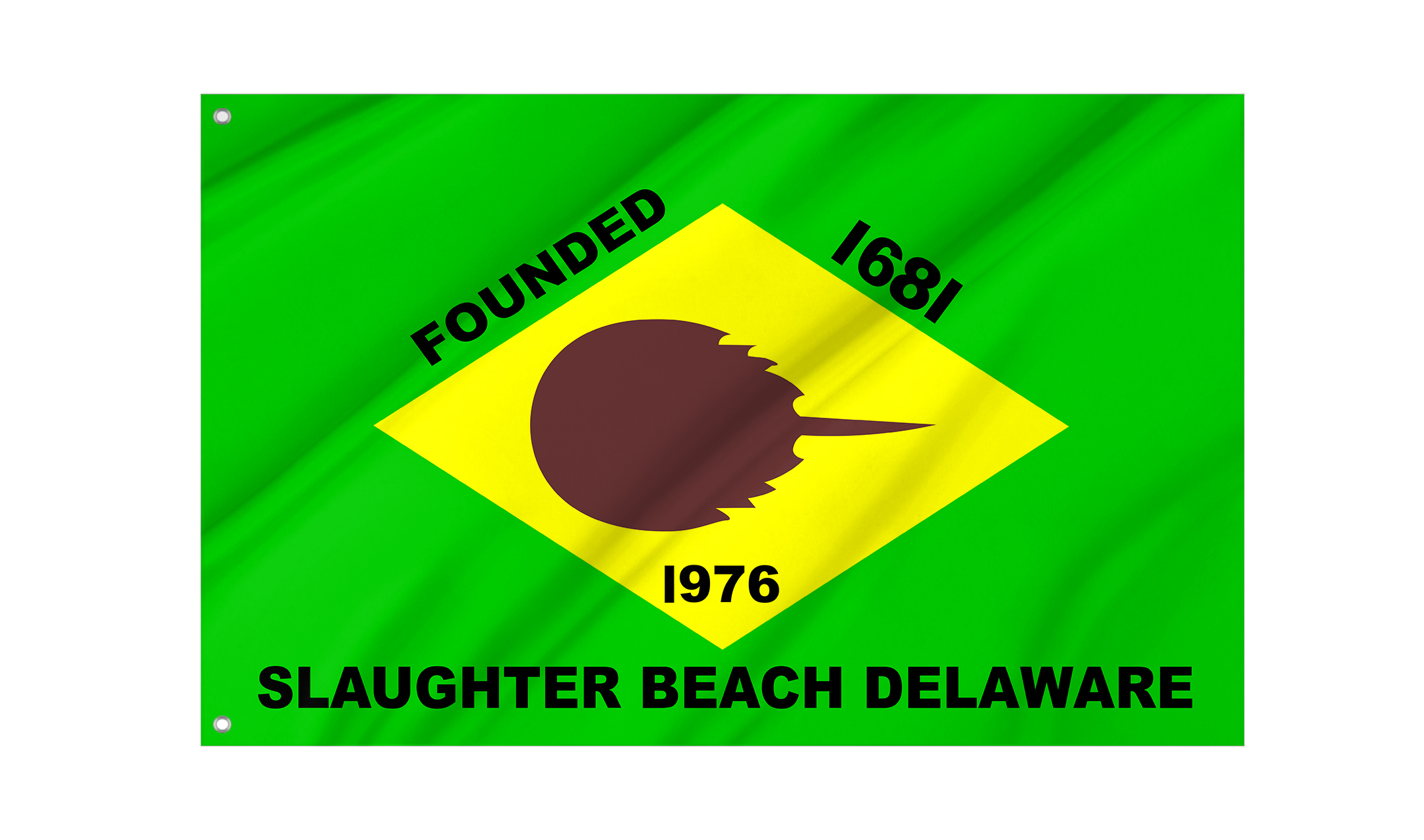 Slaughter Beach Flag for Indoor & Outdoor Use