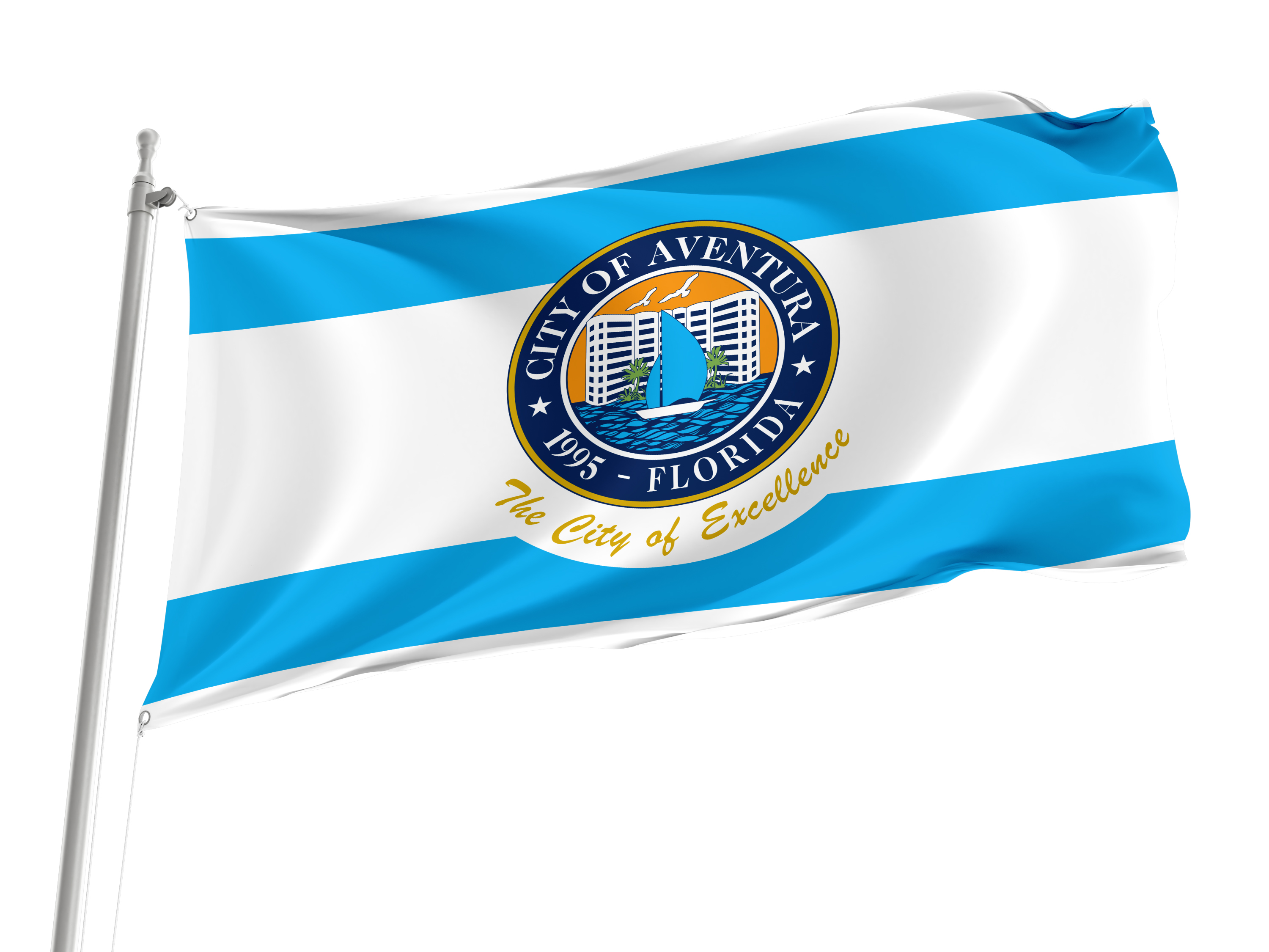 Aventura City Flag for Indoor & Outdoor Use