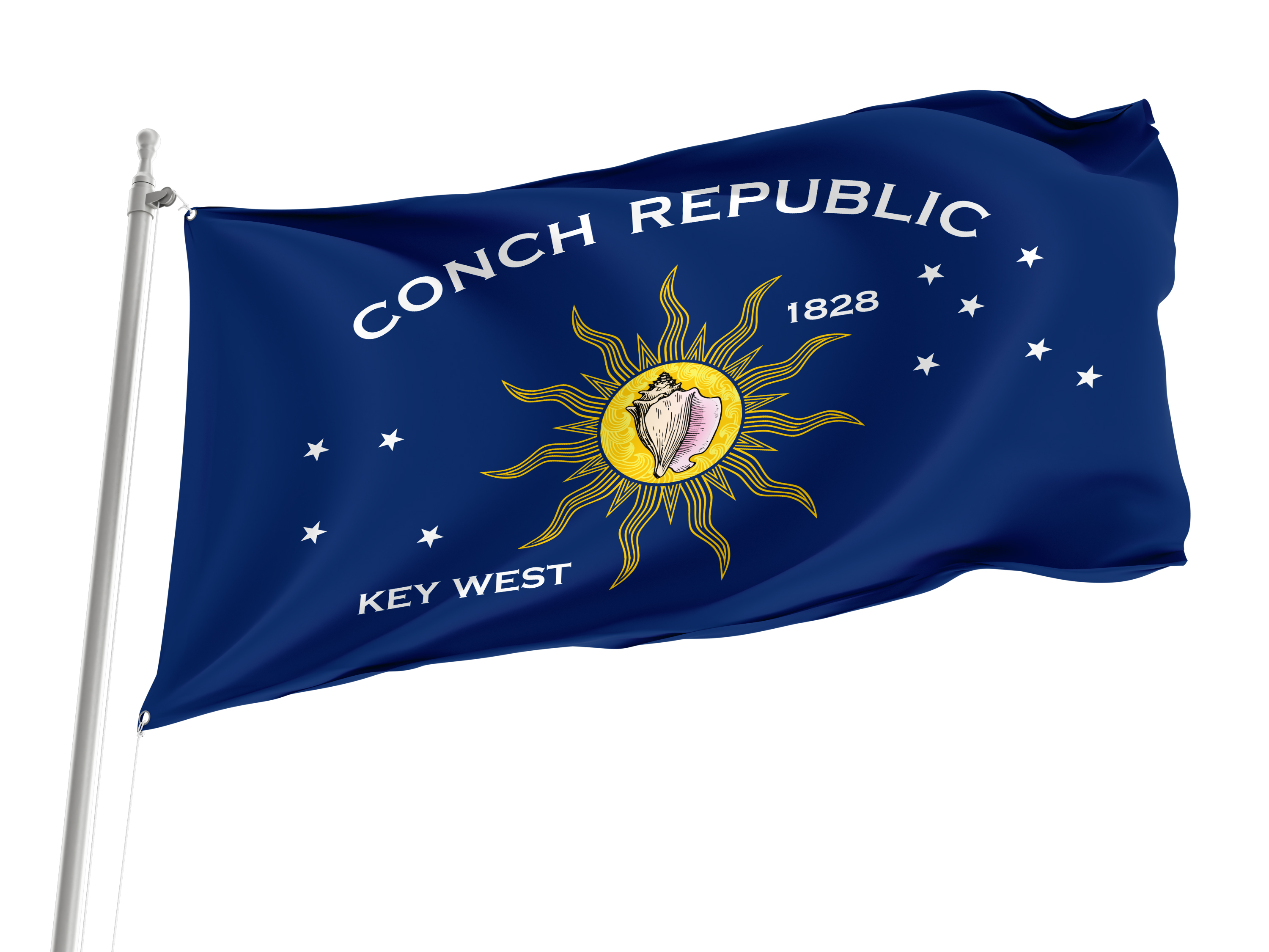 Conch Republic, Key West Flag for Indoor & Outdoor Use