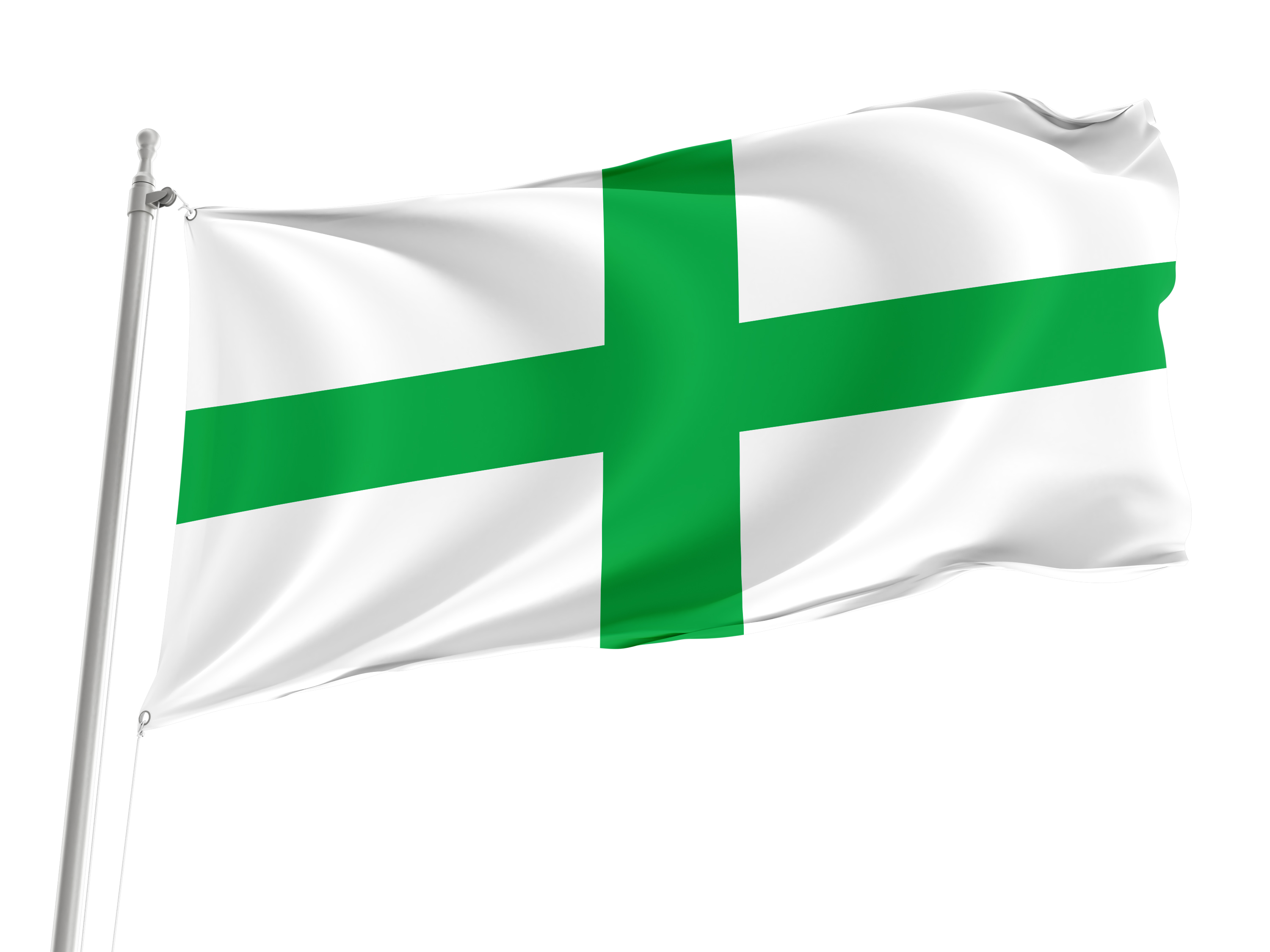 Green Cross Flag for Indoor & Outdoor Use