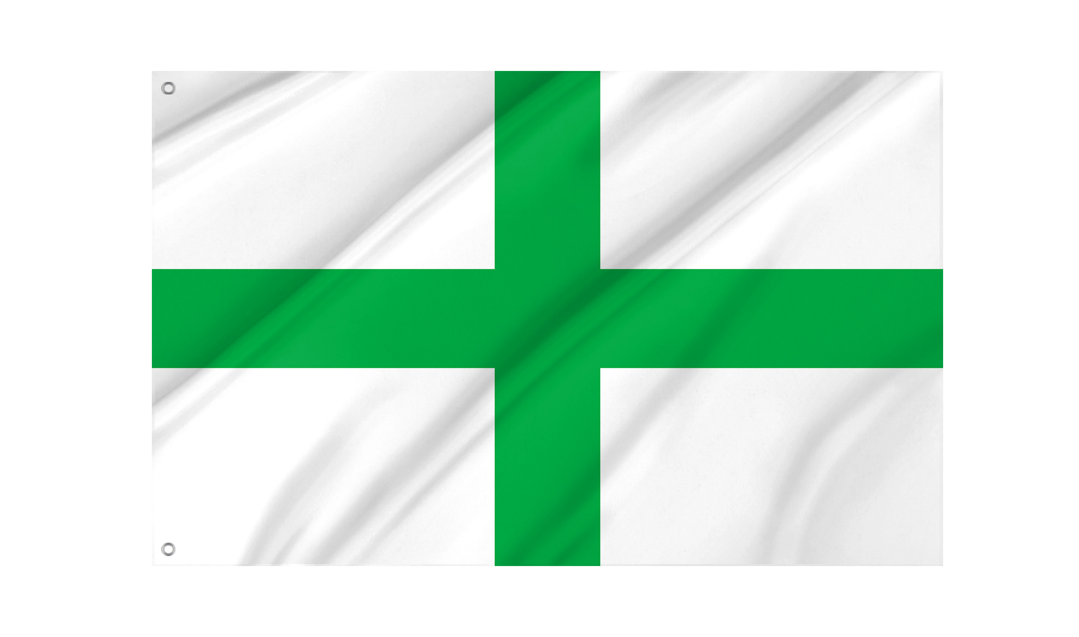 Green Cross Flag for Indoor & Outdoor Use