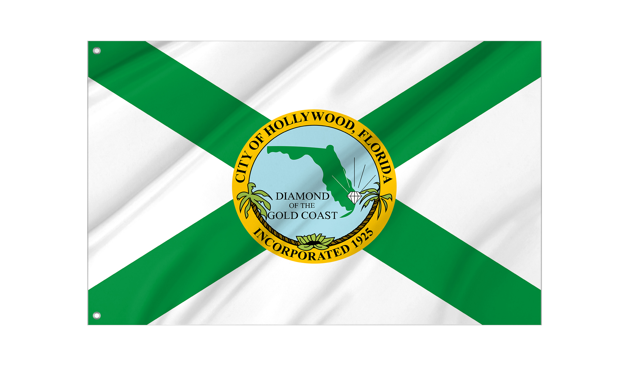 Hollywood City Flag for Indoor & Outdoor Use