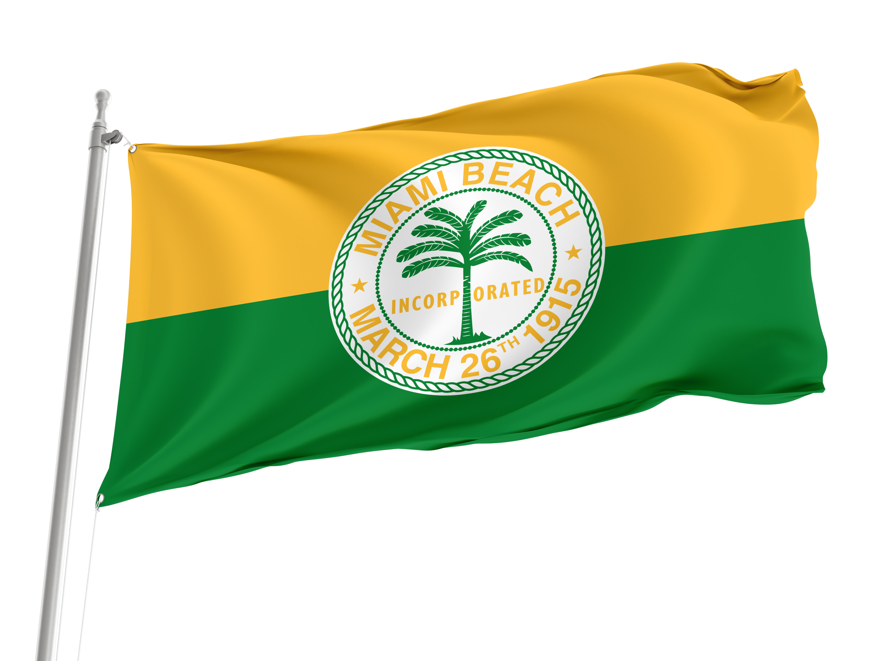 Miami Beach Flag for Indoor & Outdoor Use