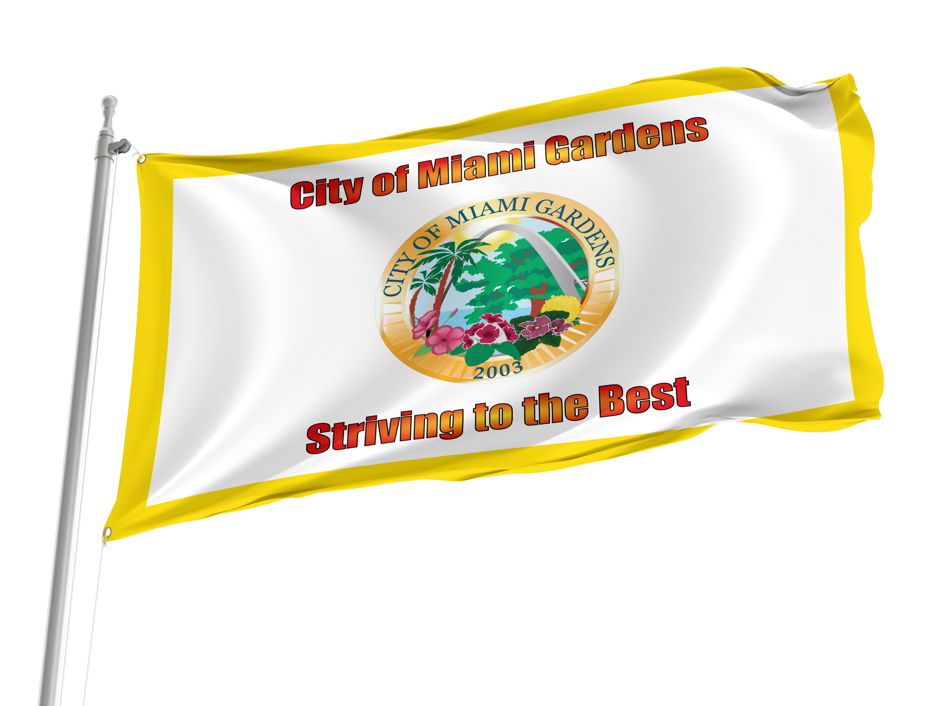 Miami Gardens Flag for Indoor & Outdoor Use
