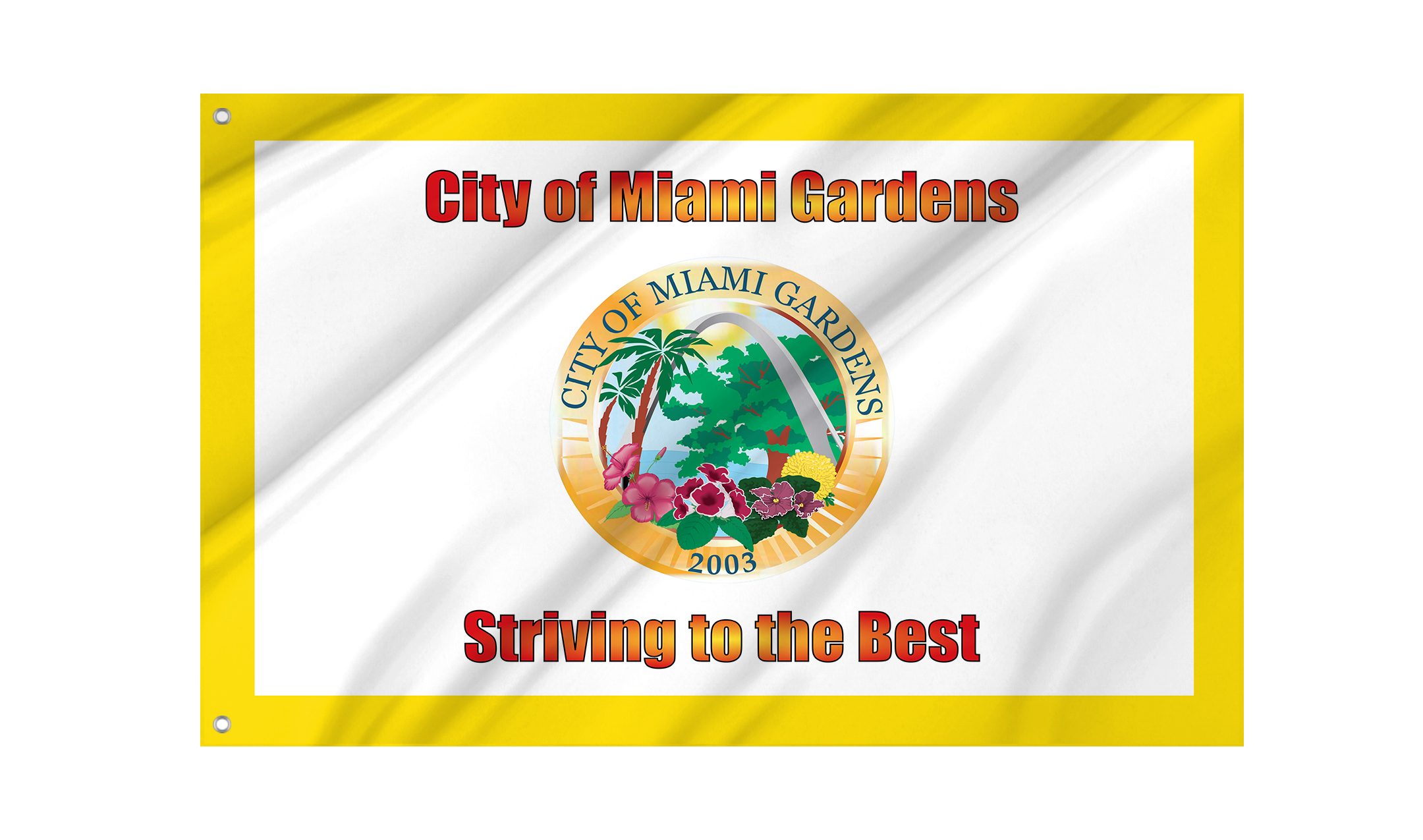 Miami Gardens Flag for Indoor & Outdoor Use