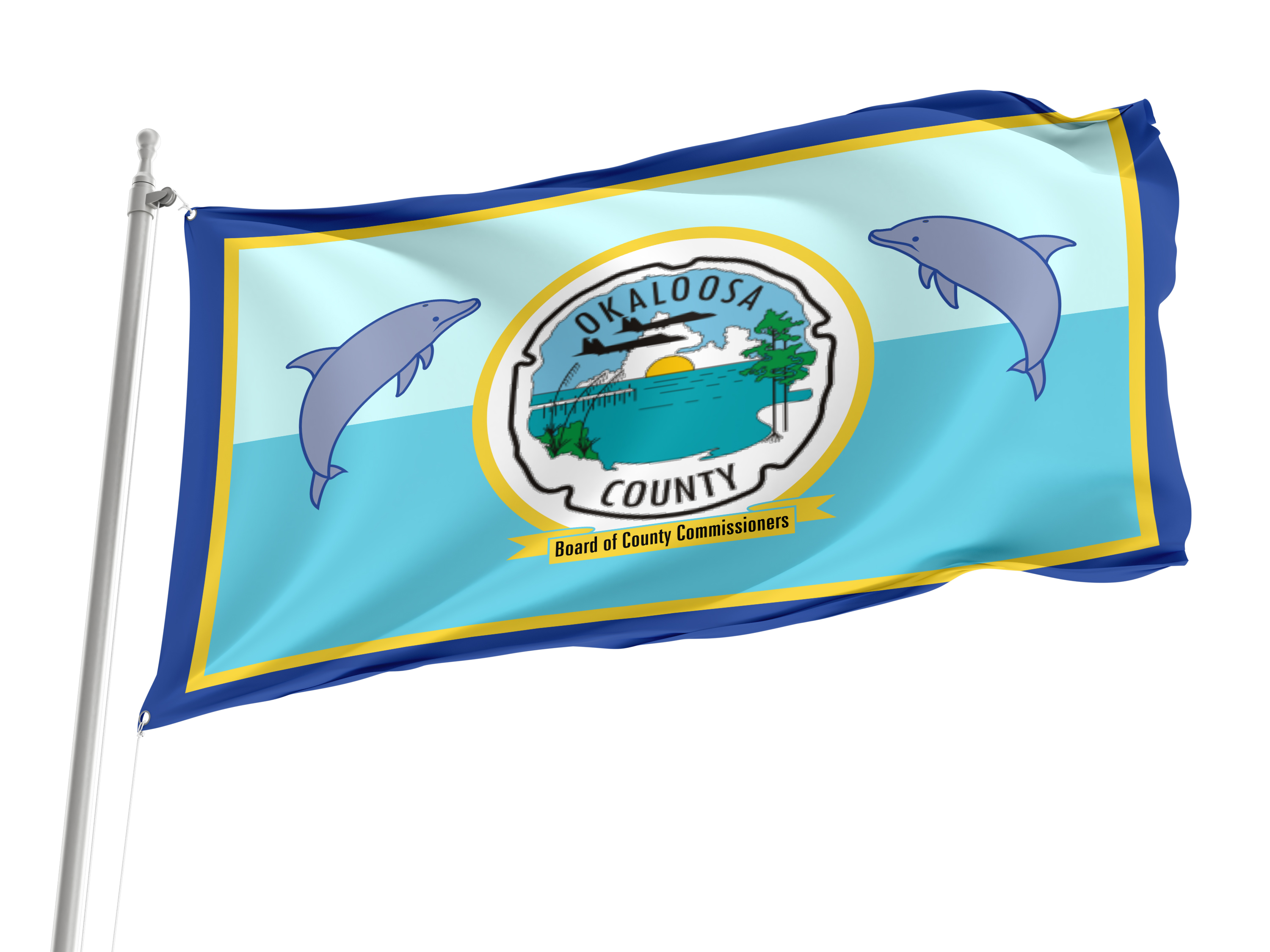 Okaloosa County Flag for Indoor & Outdoor Use