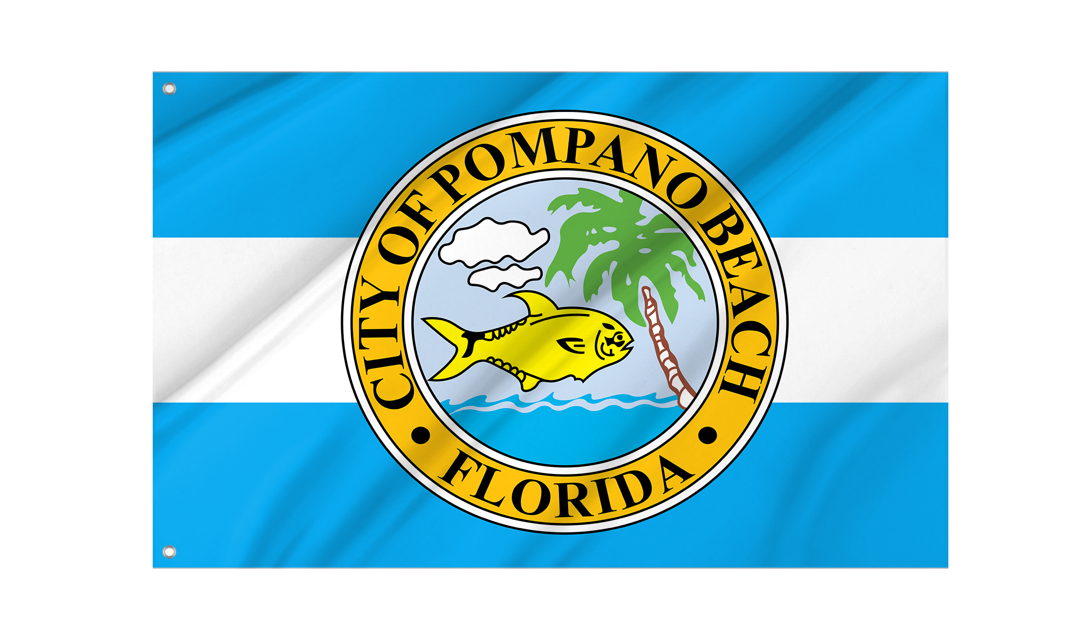Pompano Beach City Flag for Indoor & Outdoor Use