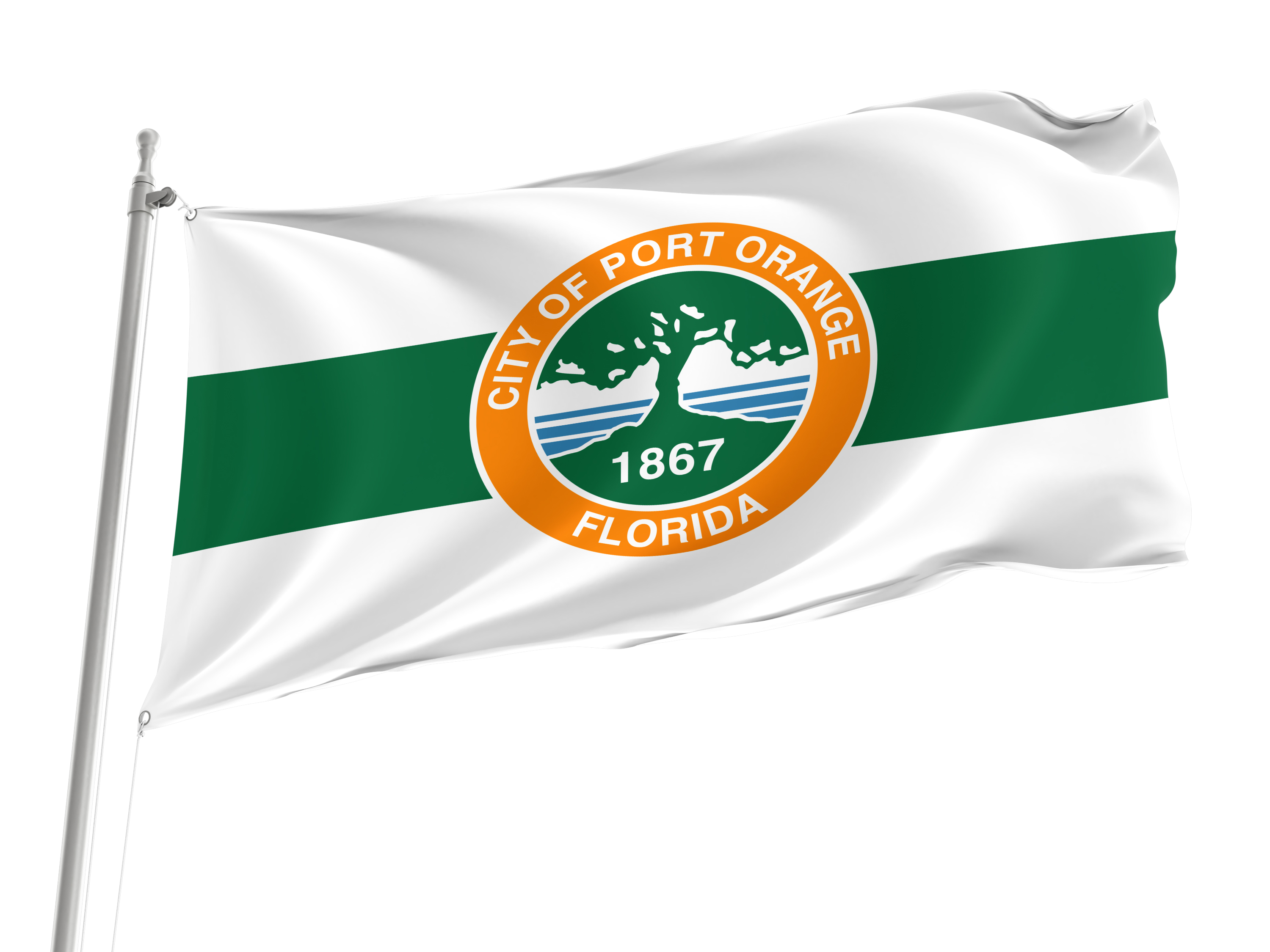 Port Orange City Flag for Indoor & Outdoor Use
