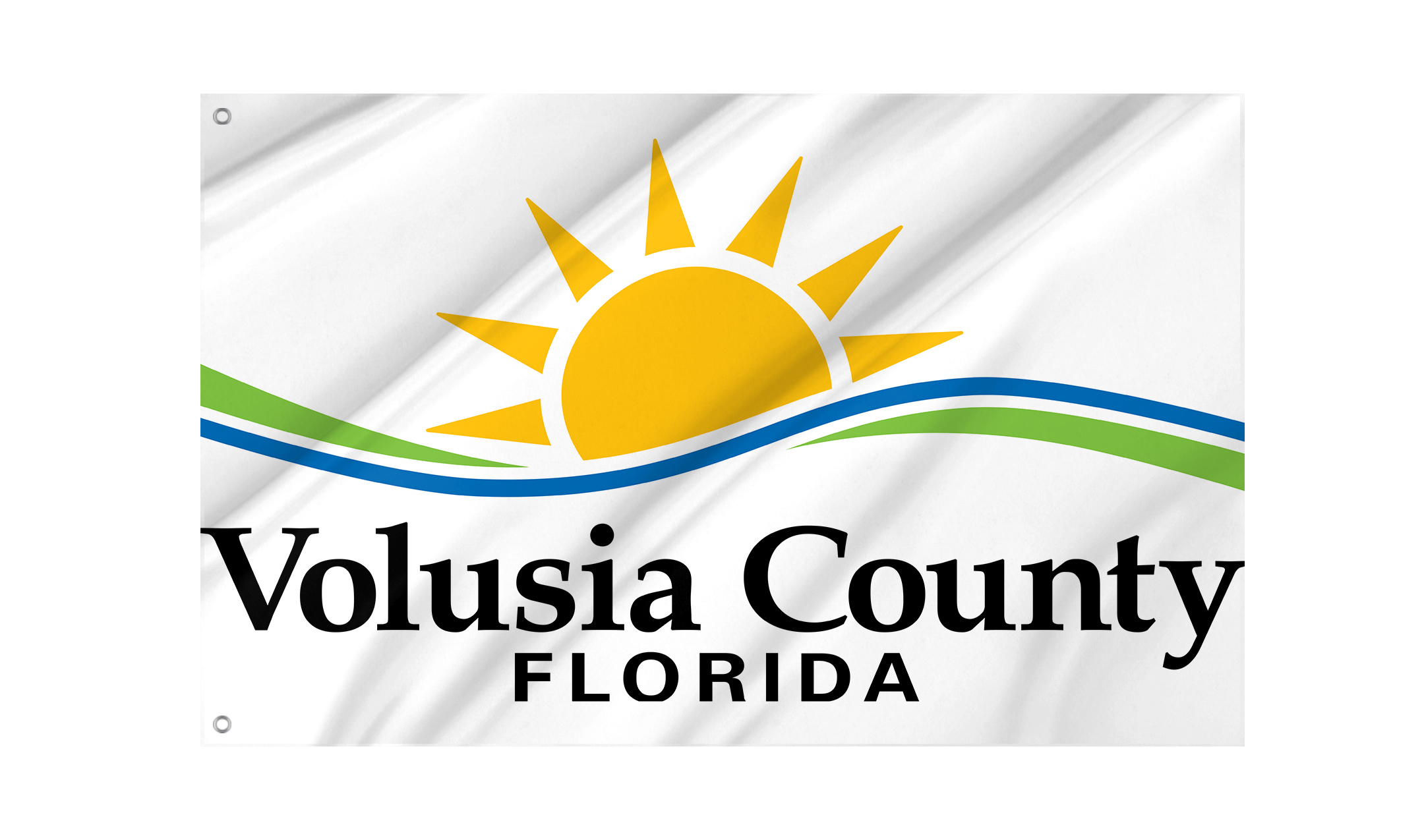 Volusia County White Flag for Indoor & Outdoor Use