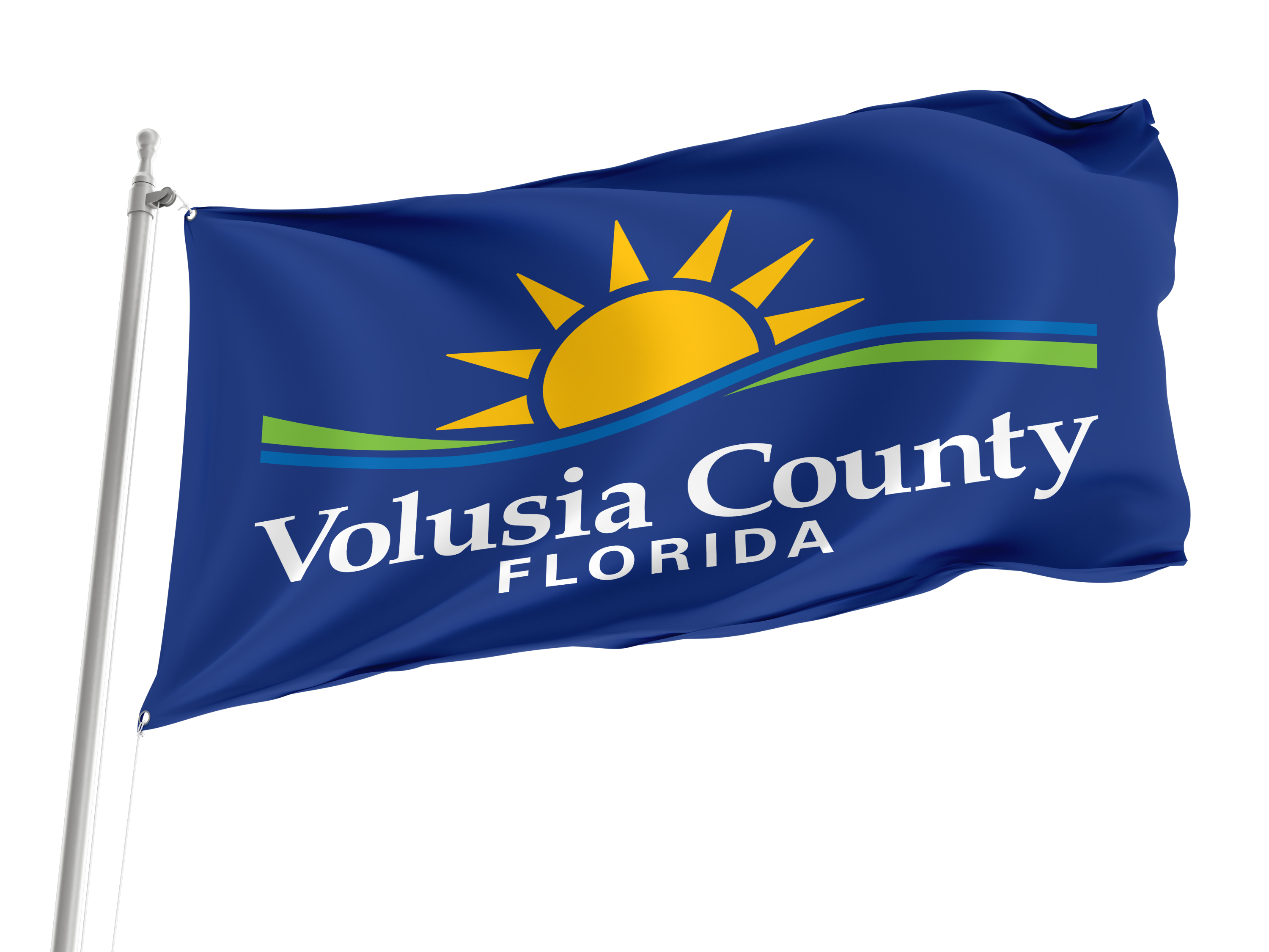 Volusia County Blue Flag for Indoor & Outdoor Use