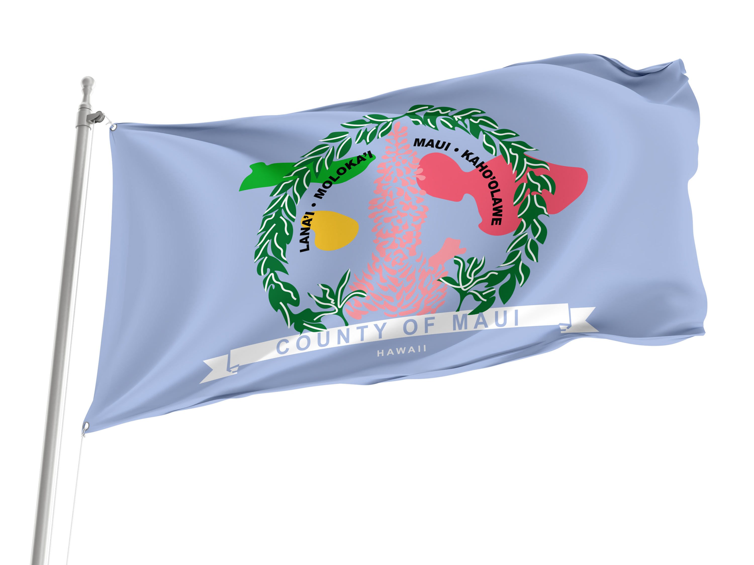 Maui County Flag for Indoor & Outdoor Use