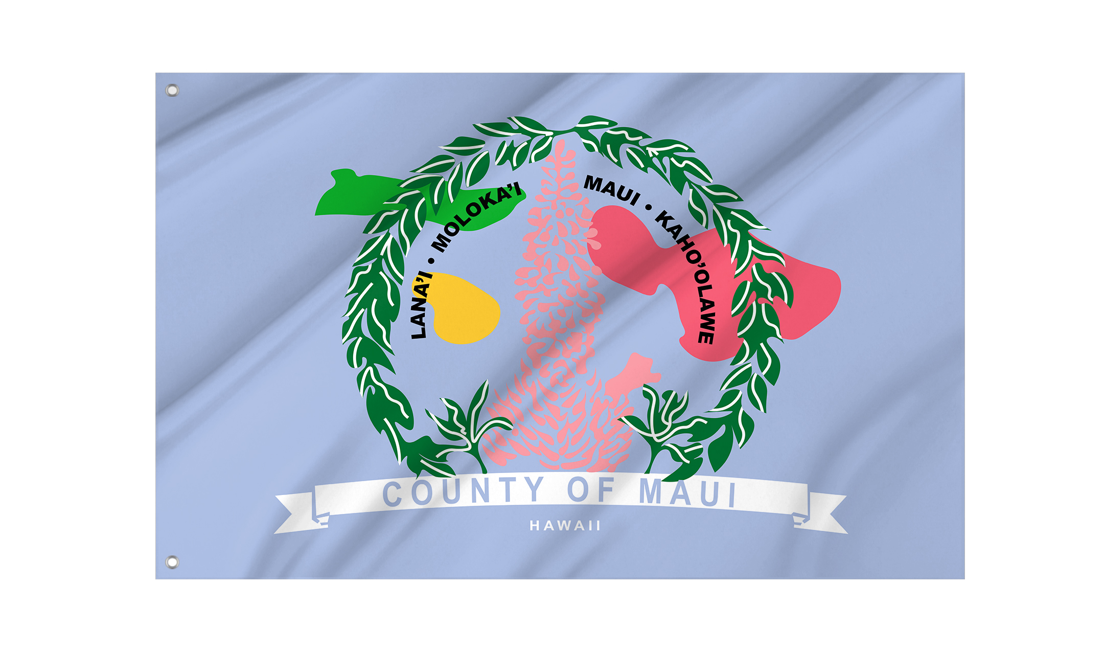 Maui County Flag for Indoor & Outdoor Use