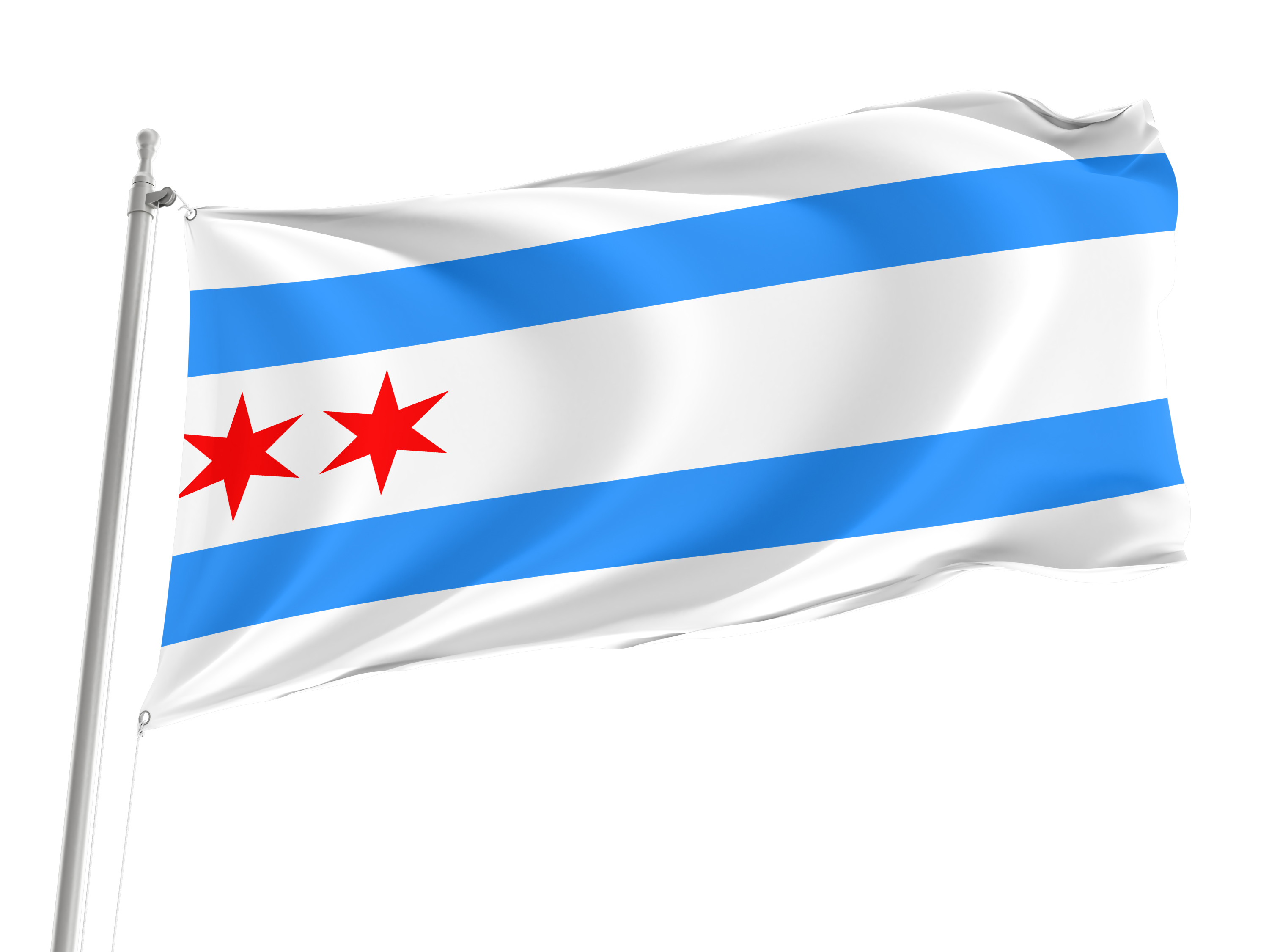 Chicago, Illinois 1917 Flag for Indoor & Outdoor Use
