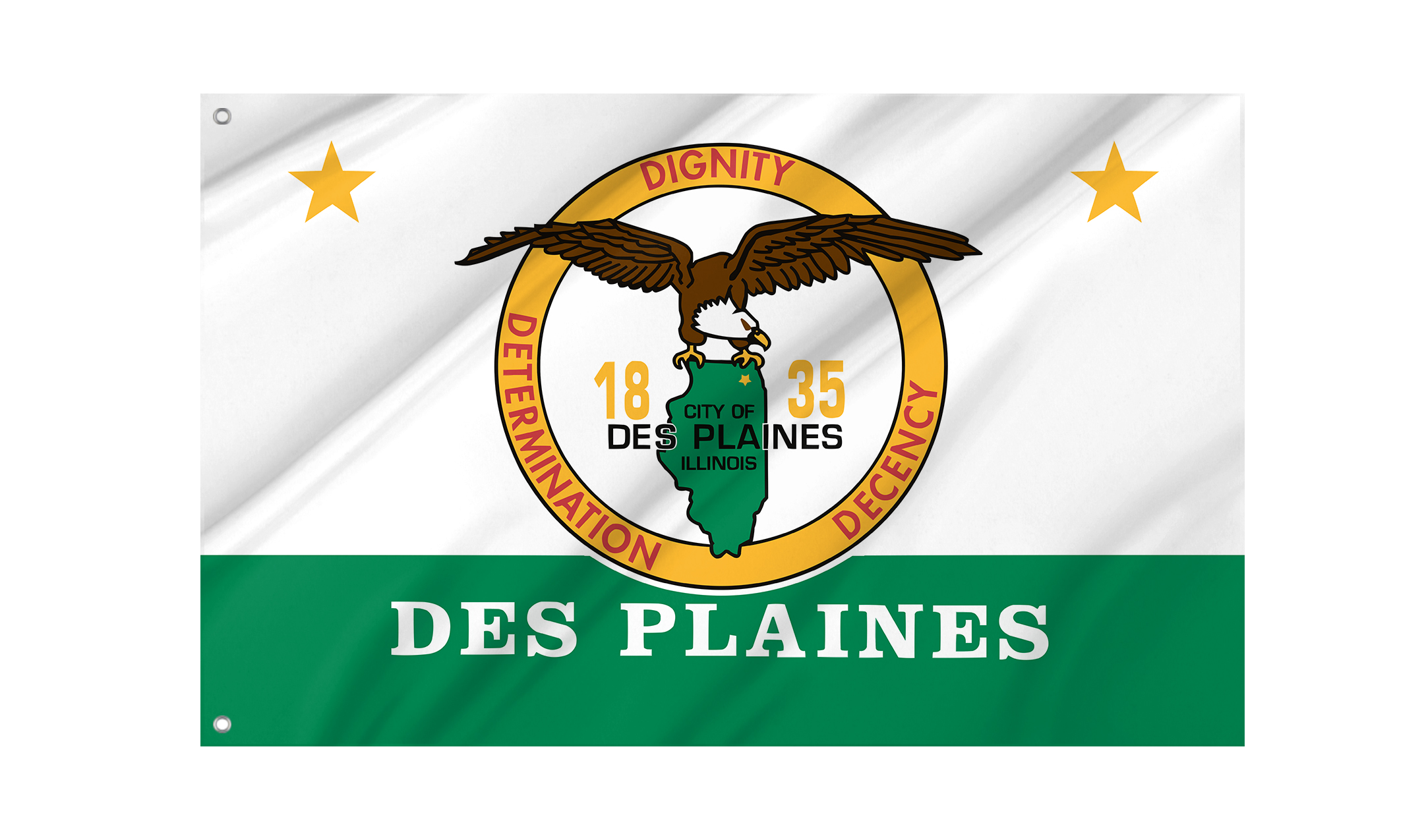 Des Plaines Flag for Indoor & Outdoor Use