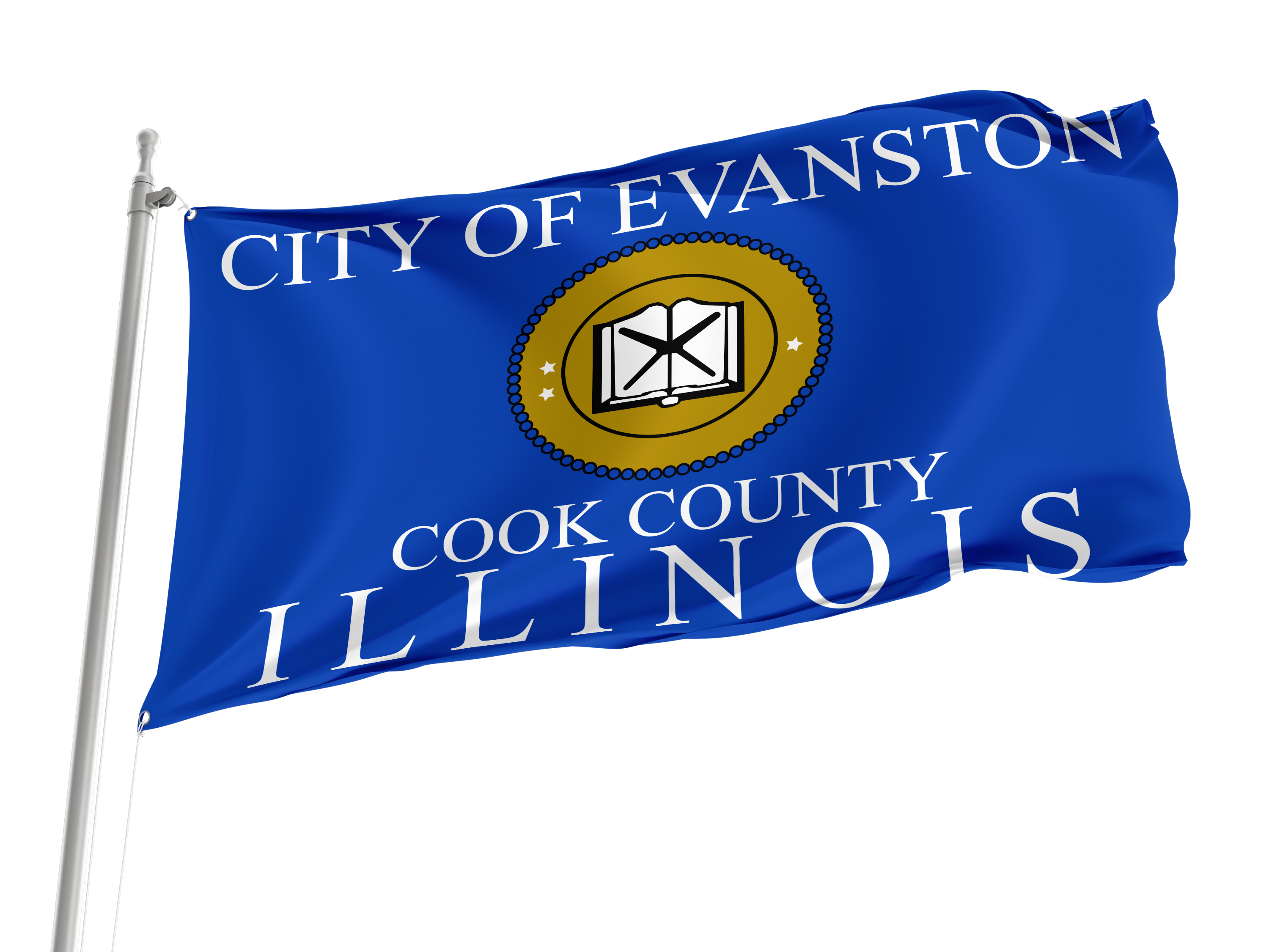 Evanston City, Illinois Flag for Indoor & Outdoor Use