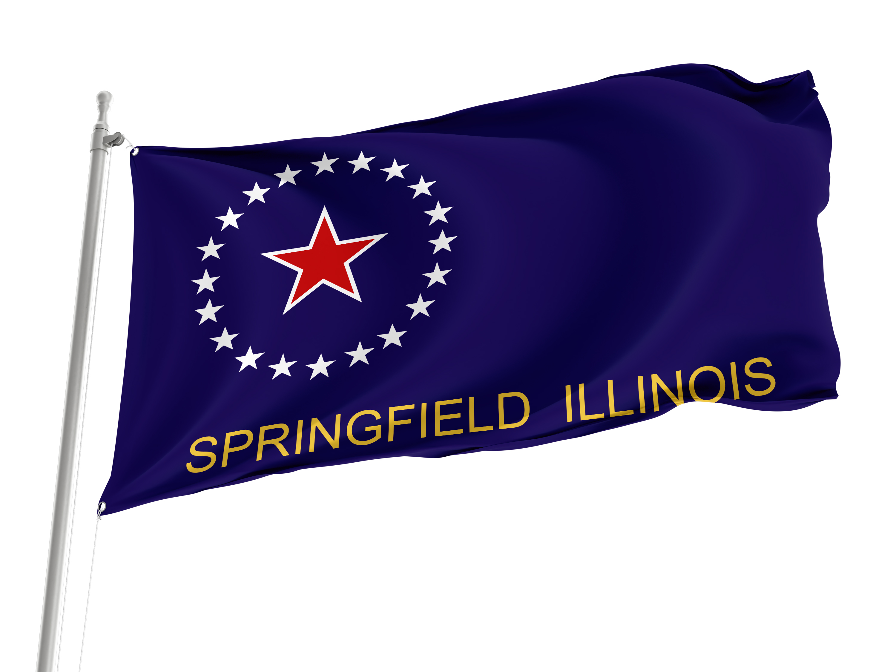 Springfield, Illinois Flag for Indoor & Outdoor Use