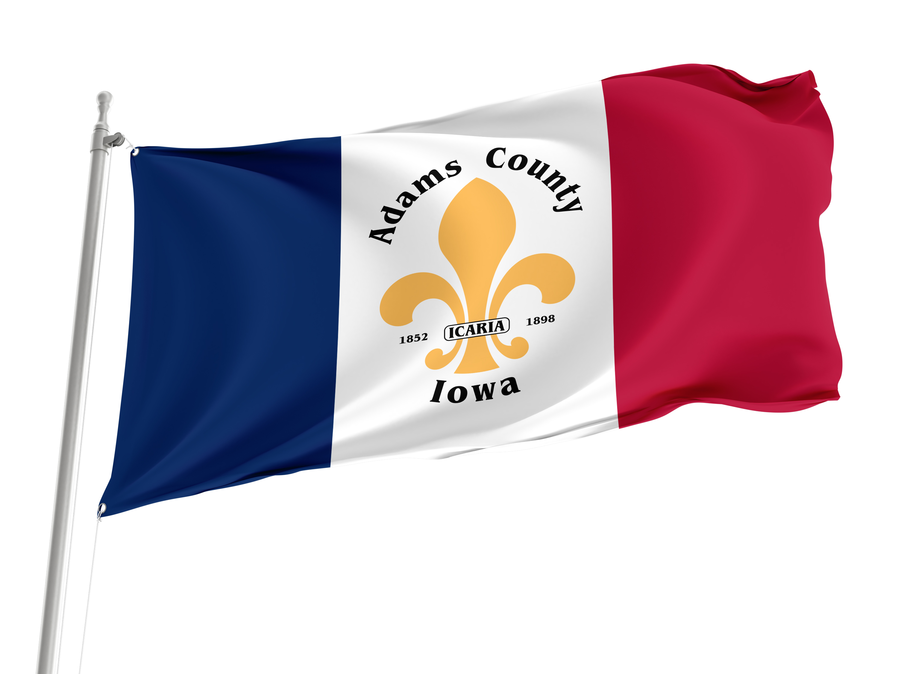 Adams County, Iowa Flag for Indoor & Outdoor Use