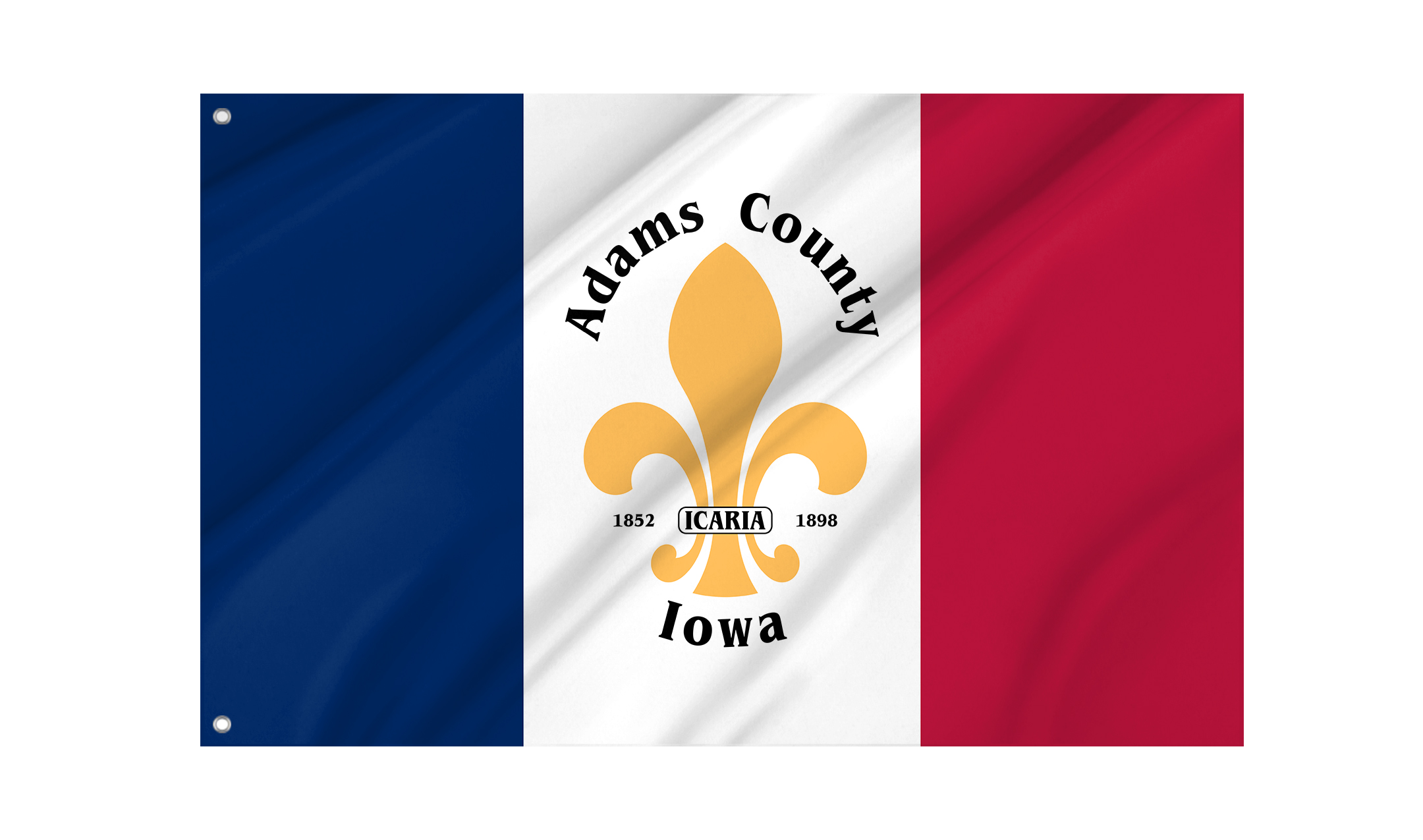 Adams County, Iowa Flag for Indoor & Outdoor Use