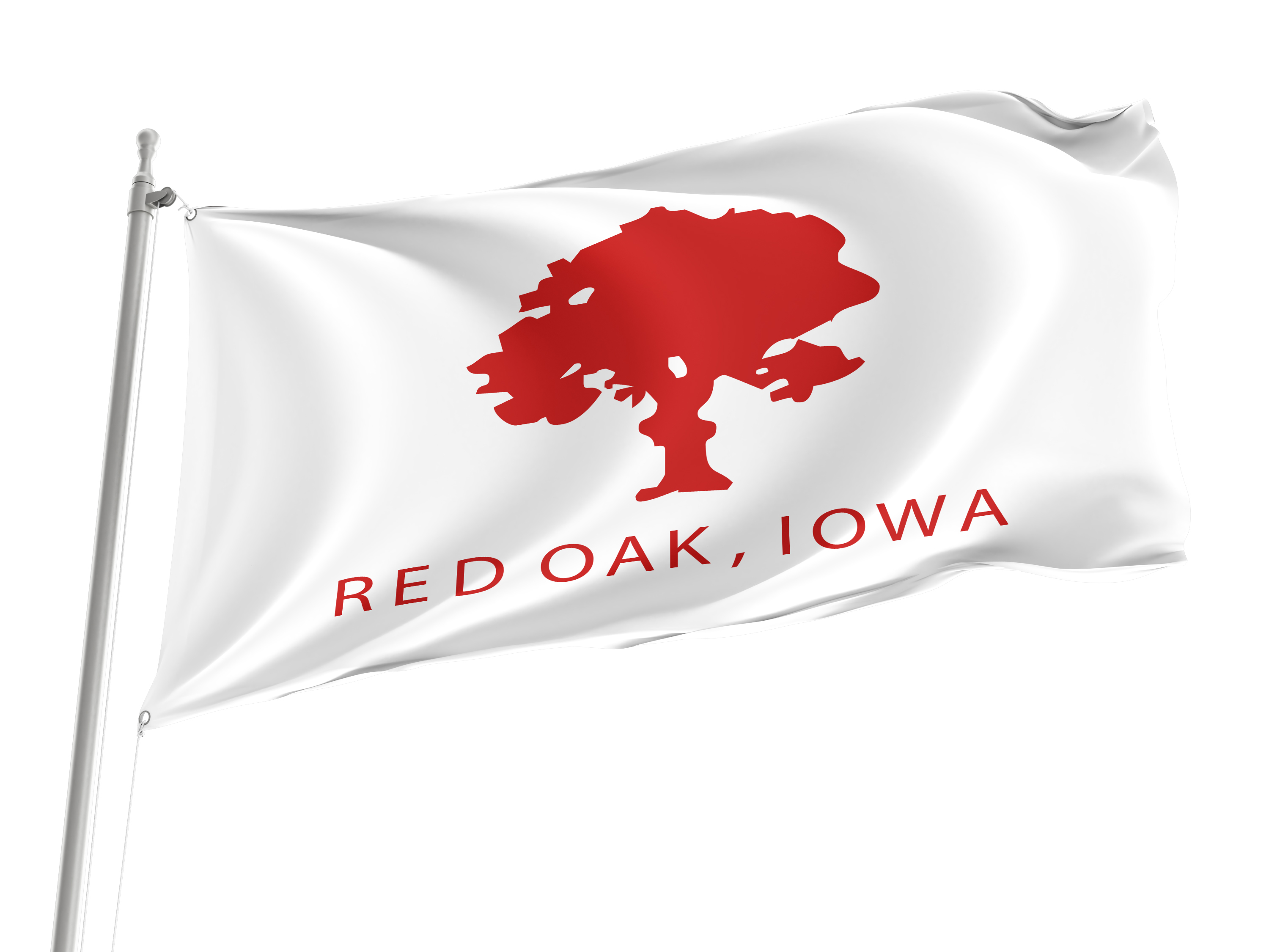 Red Oak Flag for Indoor & Outdoor Use