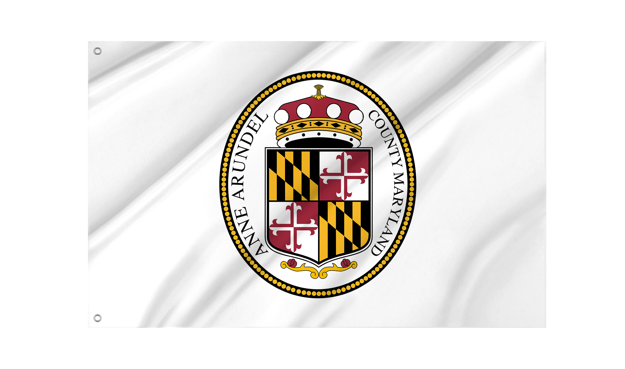 Anne Arundel County White Flag for Indoor & Outdoor Use
