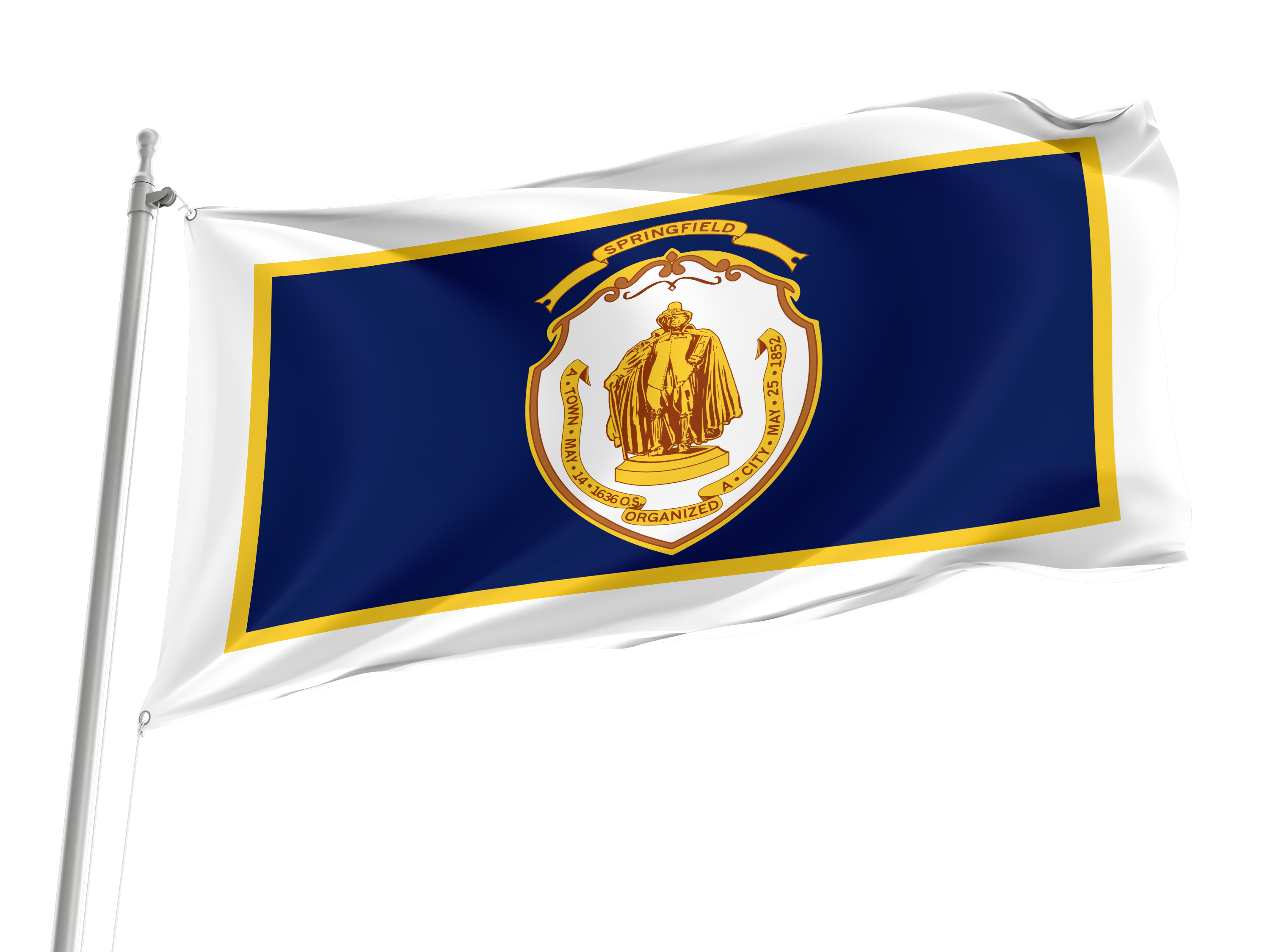 Springfield, Massachusetts Flag for Indoor & Outdoor Use