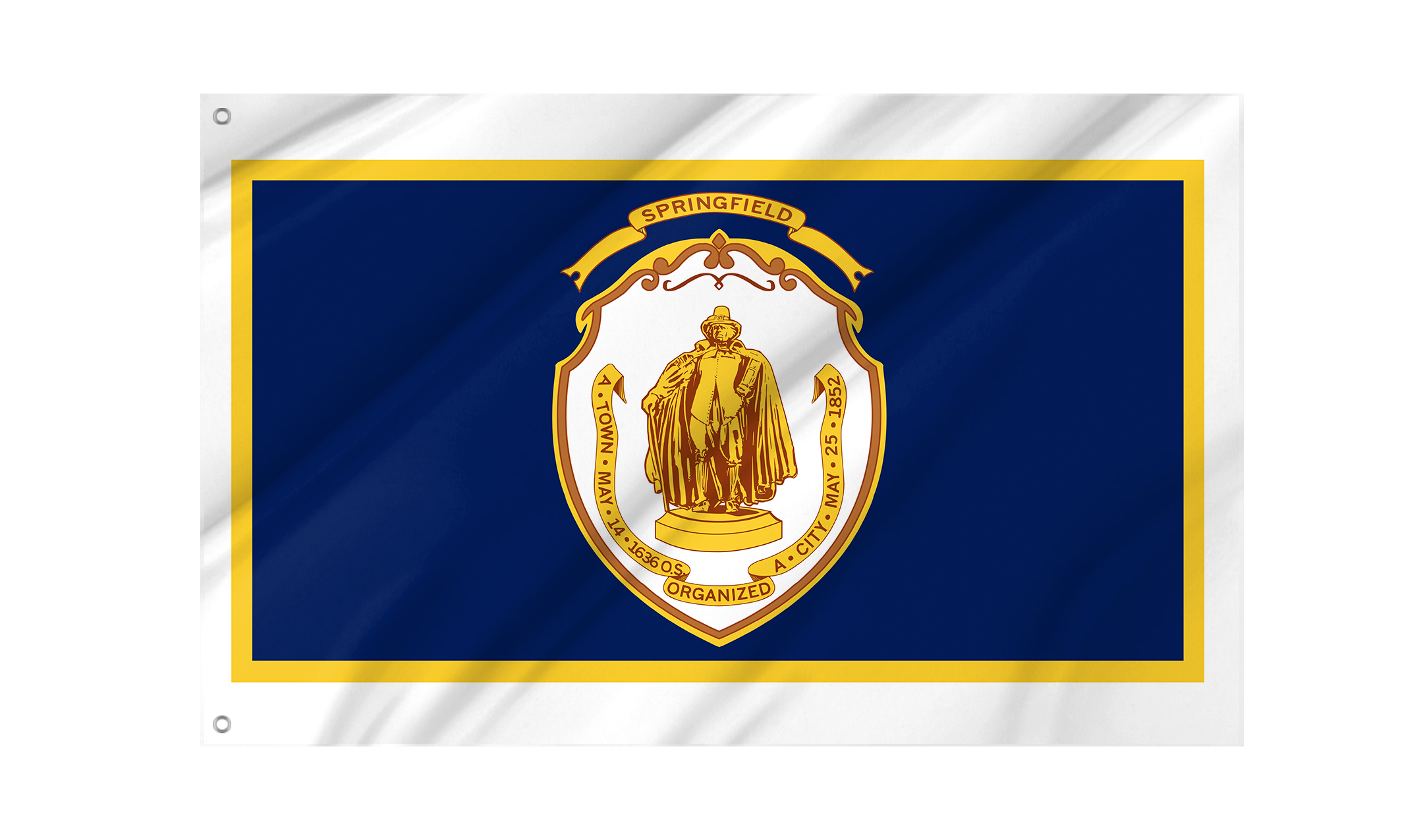 Springfield, Massachusetts Flag for Indoor & Outdoor Use