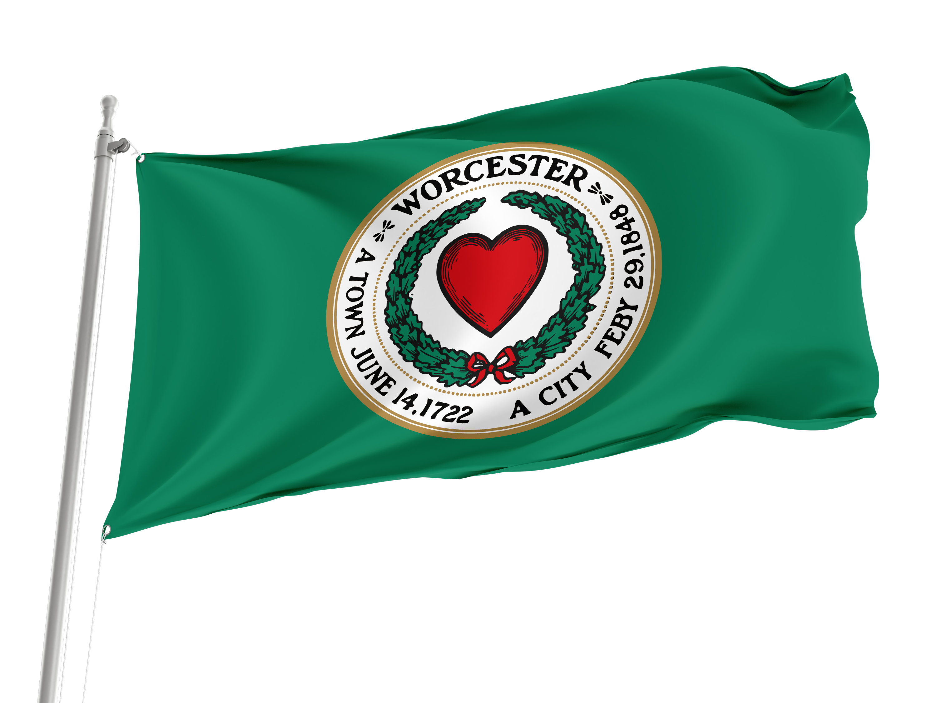 Worcester, Massachusetts Flag for Indoor & Outdoor Use