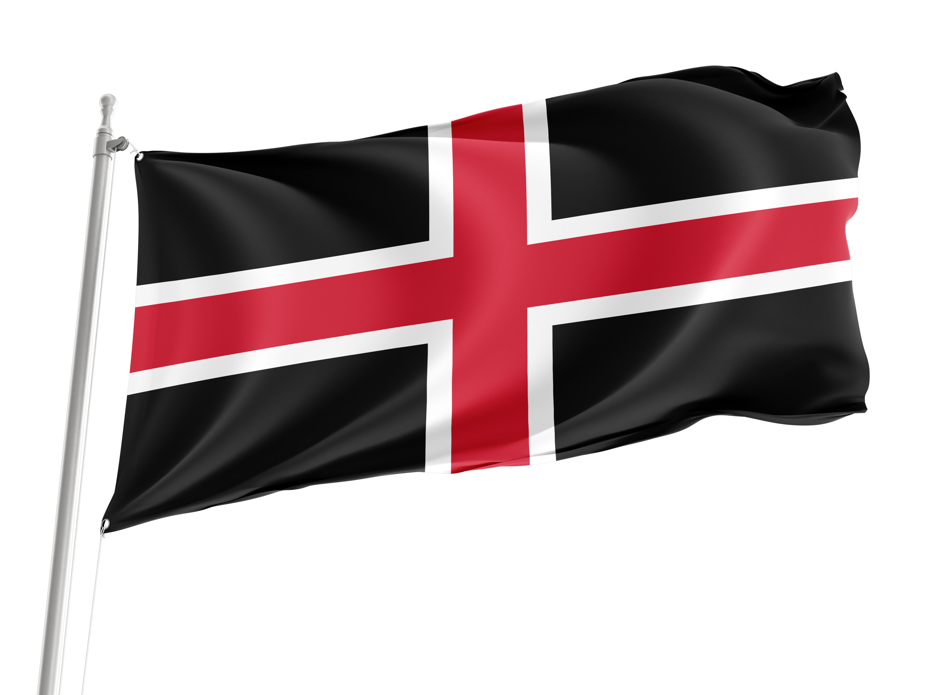 Durham Black Flag for Indoor & Outdoor Use