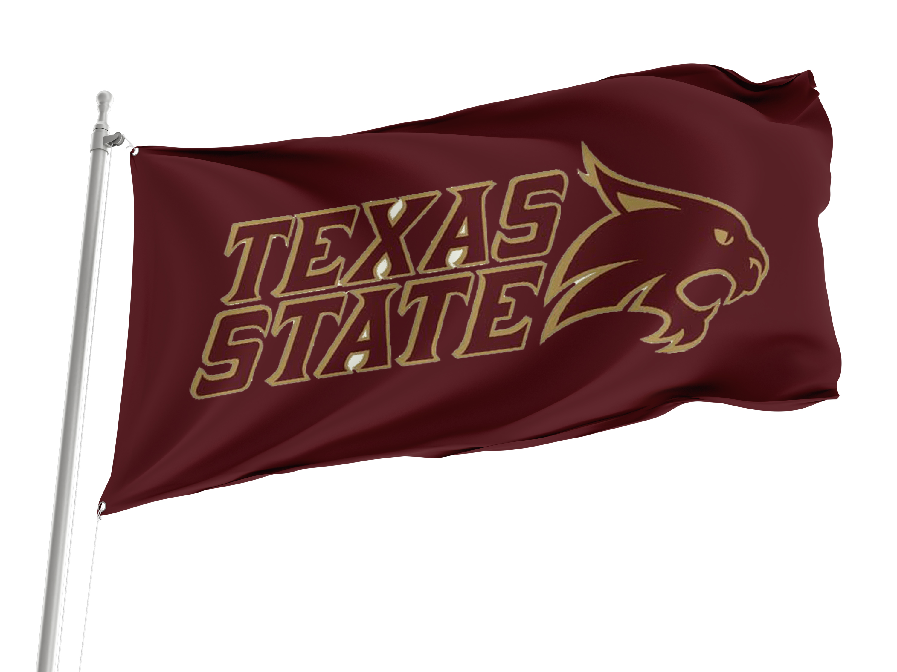 Texas State Bobcats Flag for Indoor & Outdoor Use