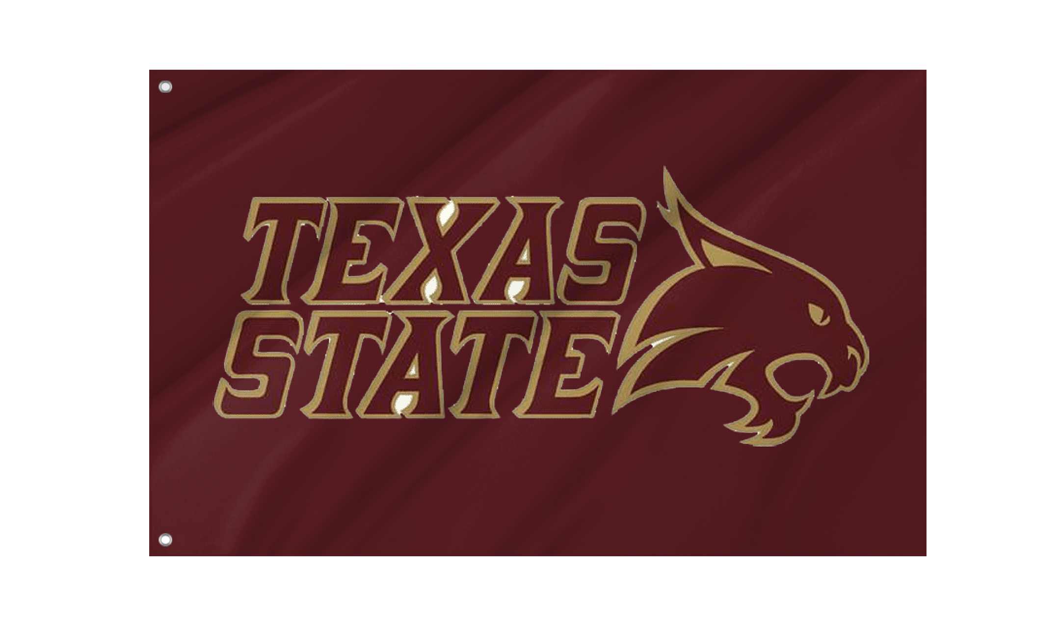 Texas State Bobcats Flag for Indoor & Outdoor Use