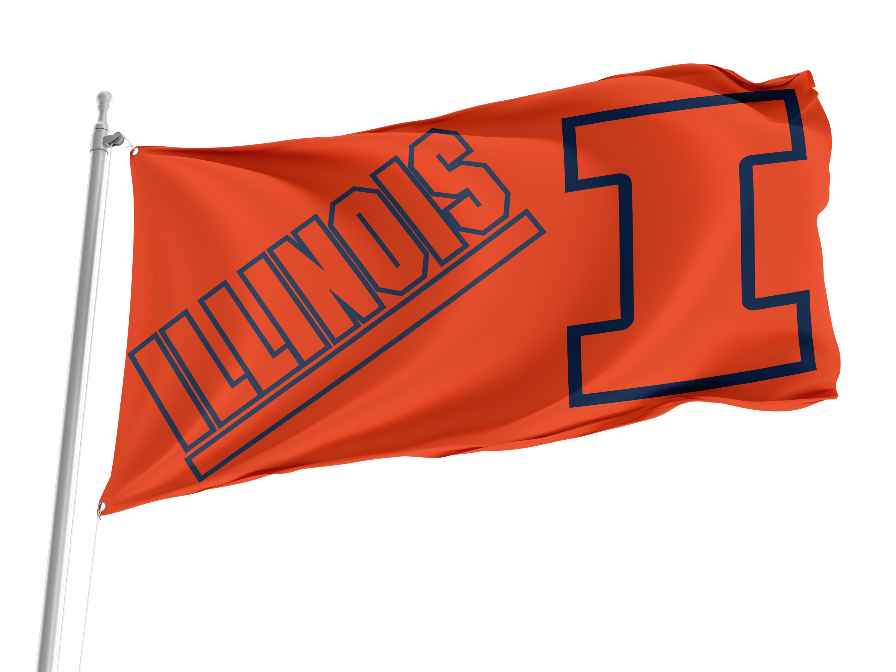 Illinois Fighting Illini Flag for Indoor & Outdoor Use