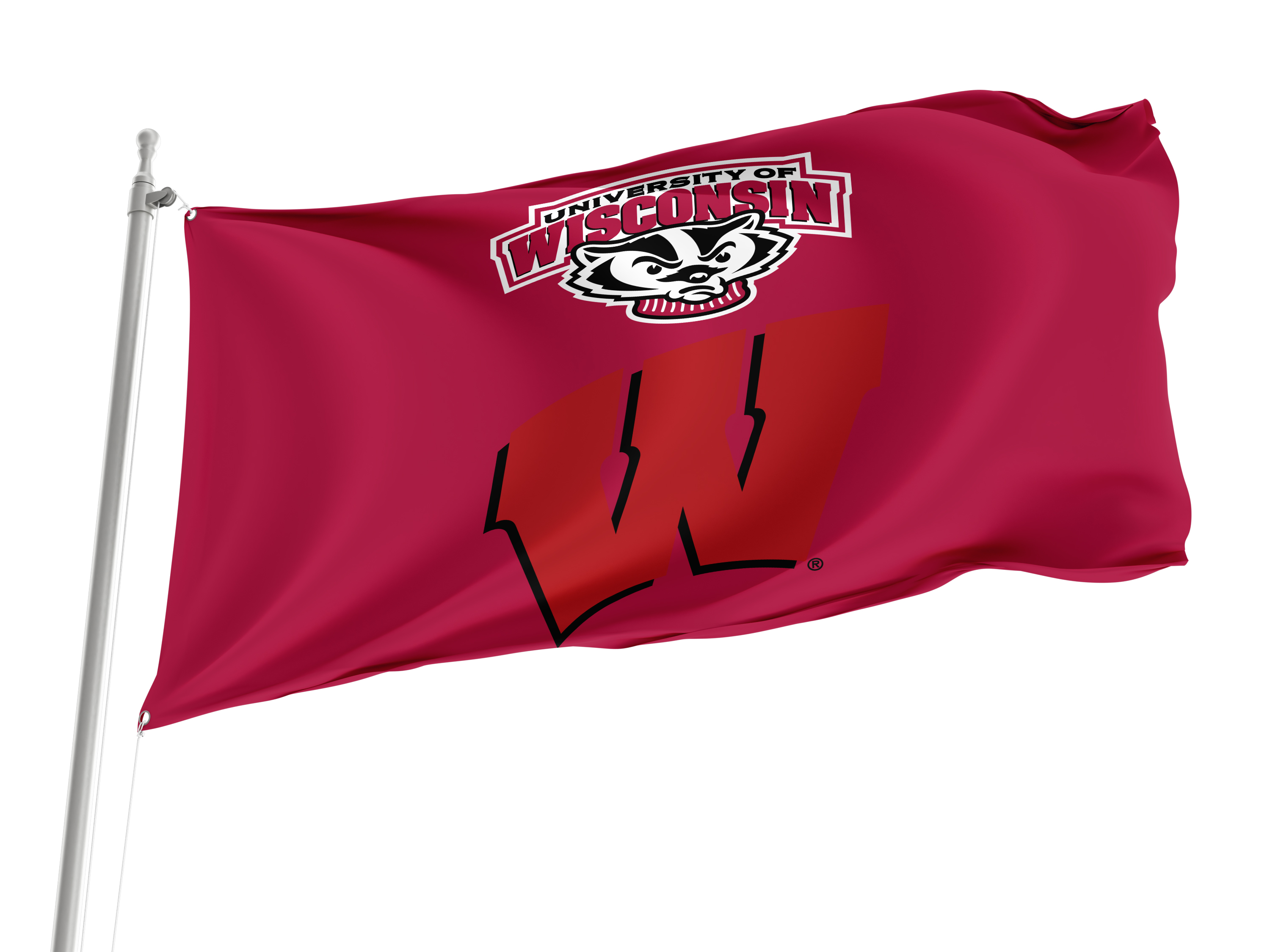Wisconsin Badgers Flag for Indoor & Outdoor Use