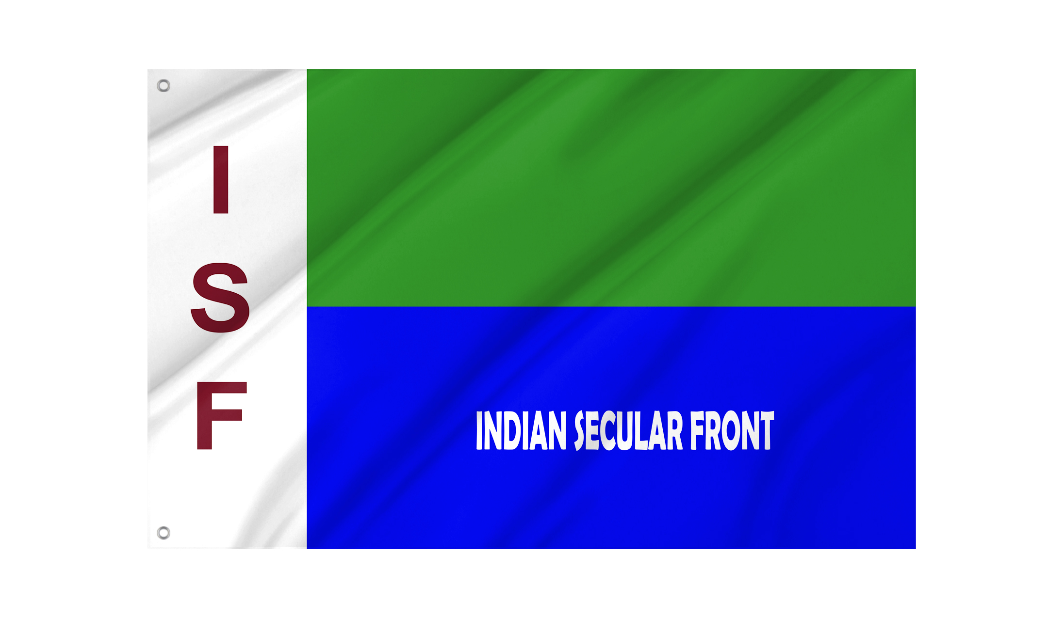 ISF, Indian Secular Front Flag for Indoor & Outdoor Use