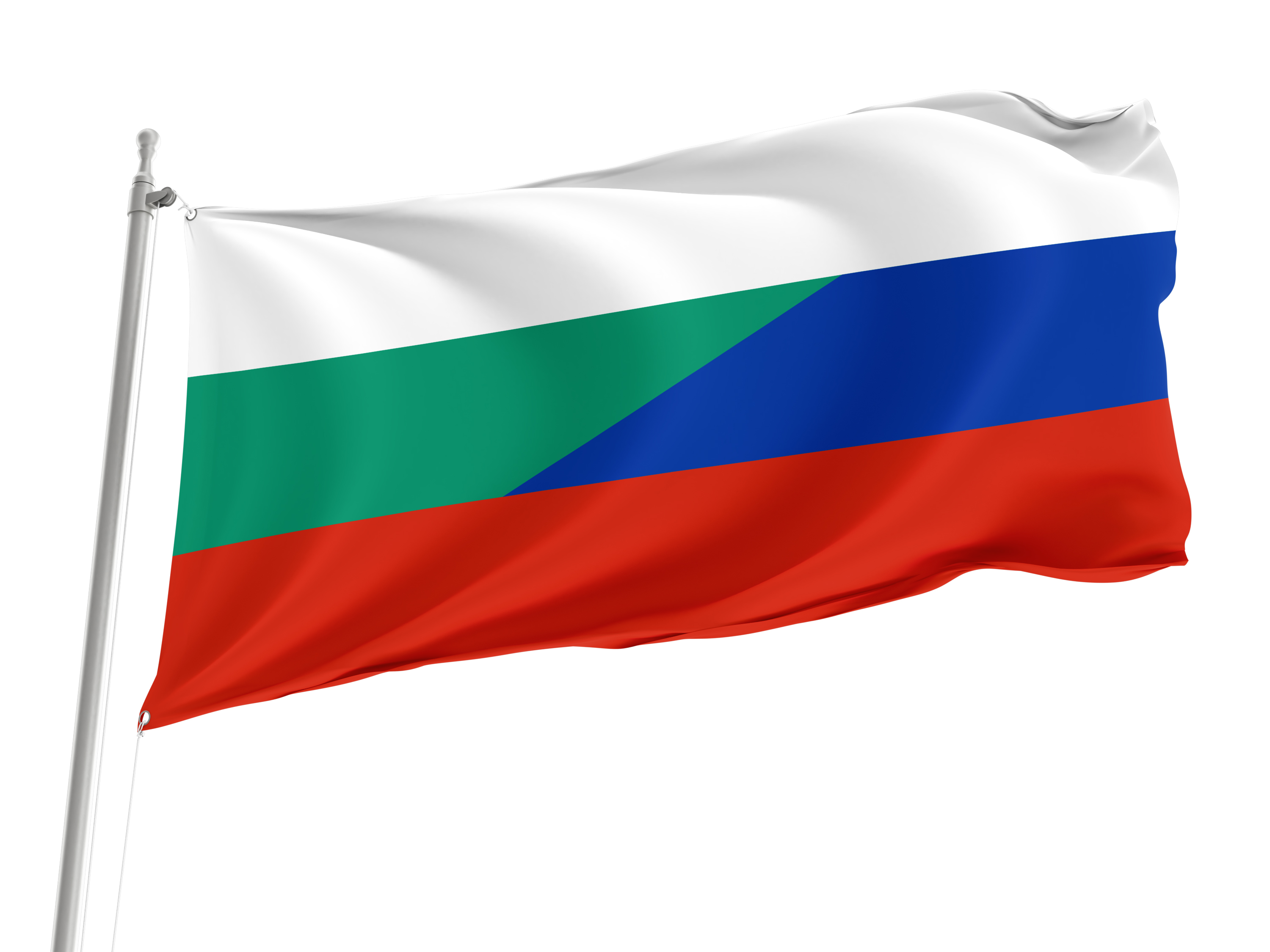 Bulgaria and Russia Friendship Flag for Indoor & Outdoor Use