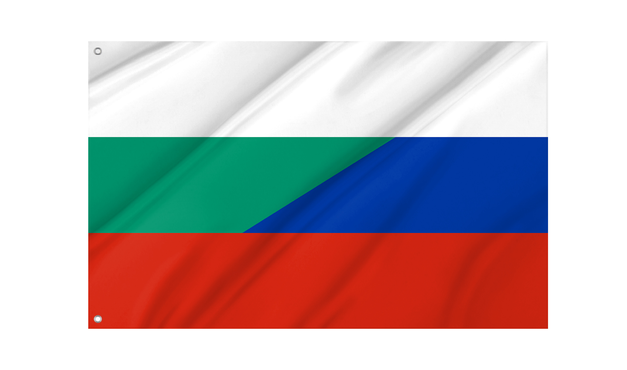 Bulgaria and Russia Friendship Flag for Indoor & Outdoor Use