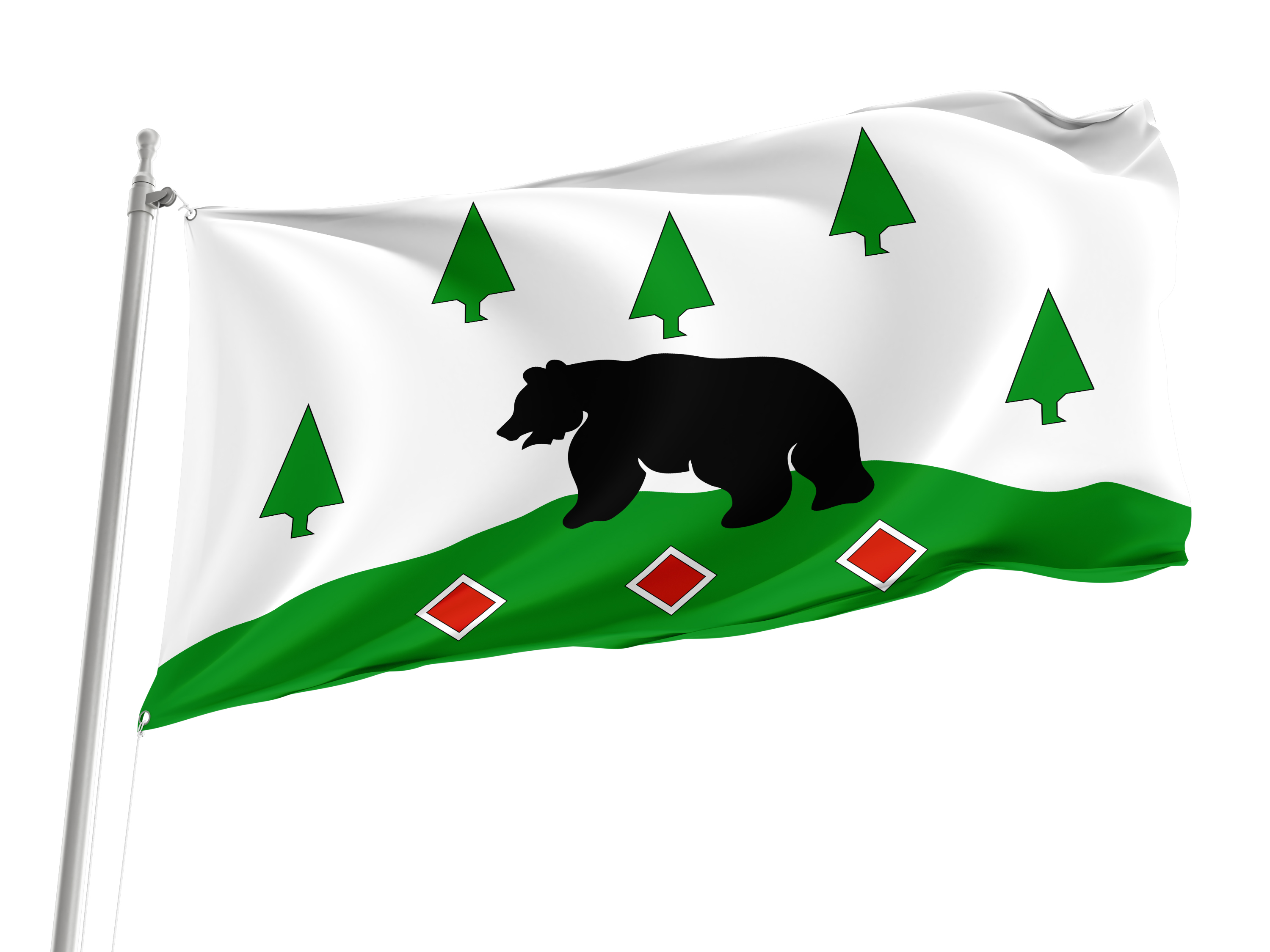 Boksitogorsky Rayon Flag for Indoor & Outdoor Use