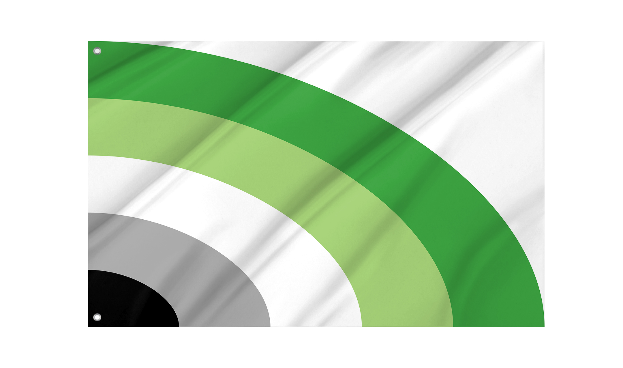 Aromantic Pride Half-Rainbow Flag for Indoor & Outdoor Use